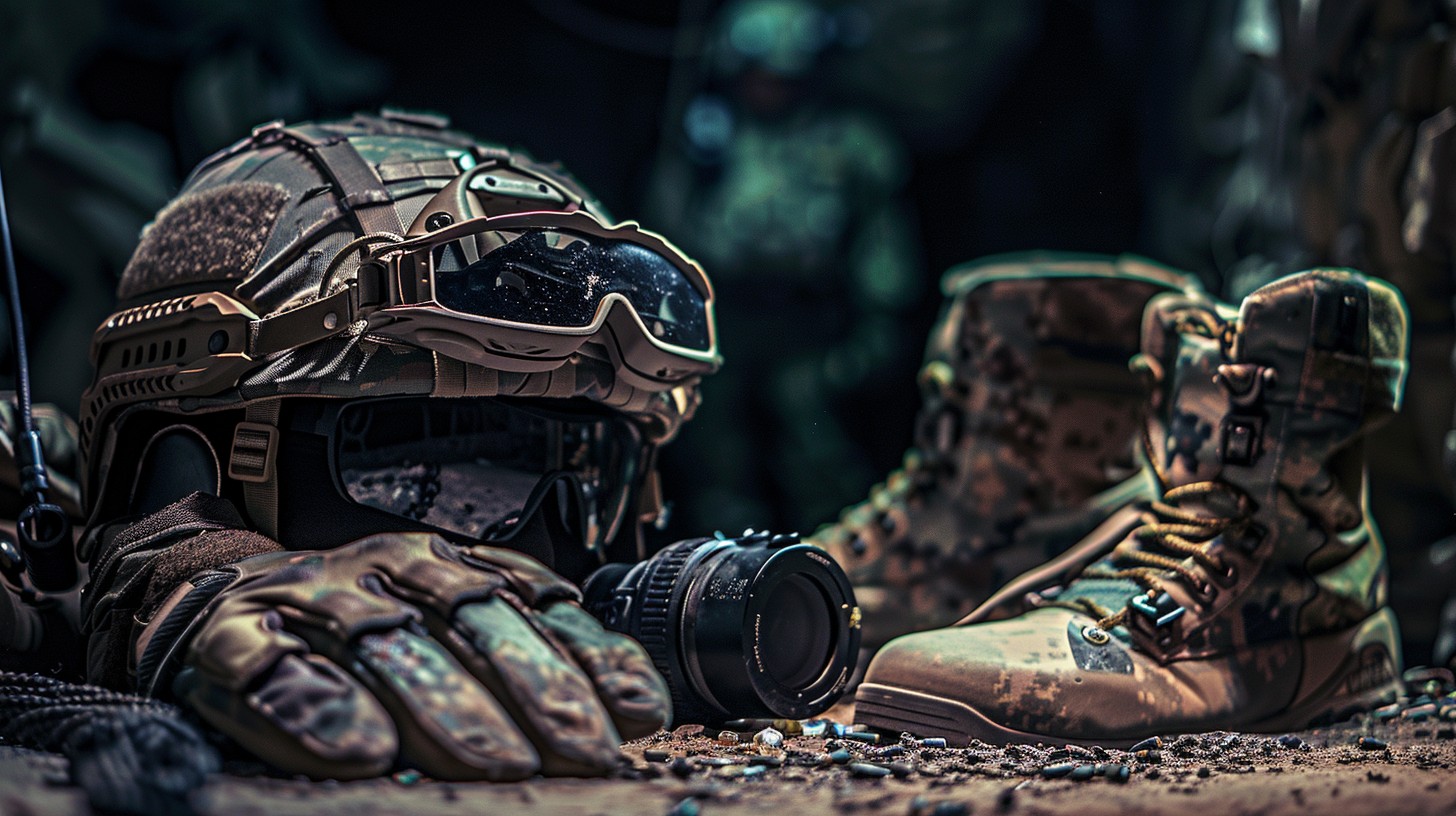 1456x816 Free Tactical Gear Closeup Image, Helmet, Tactical