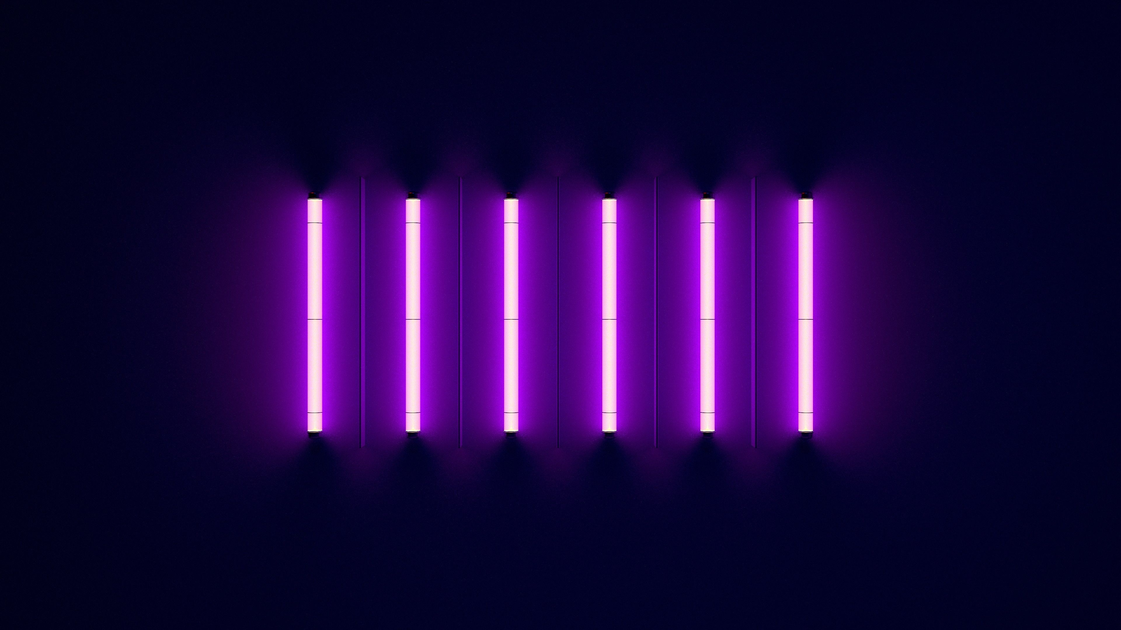 3840x2160 Purple neon