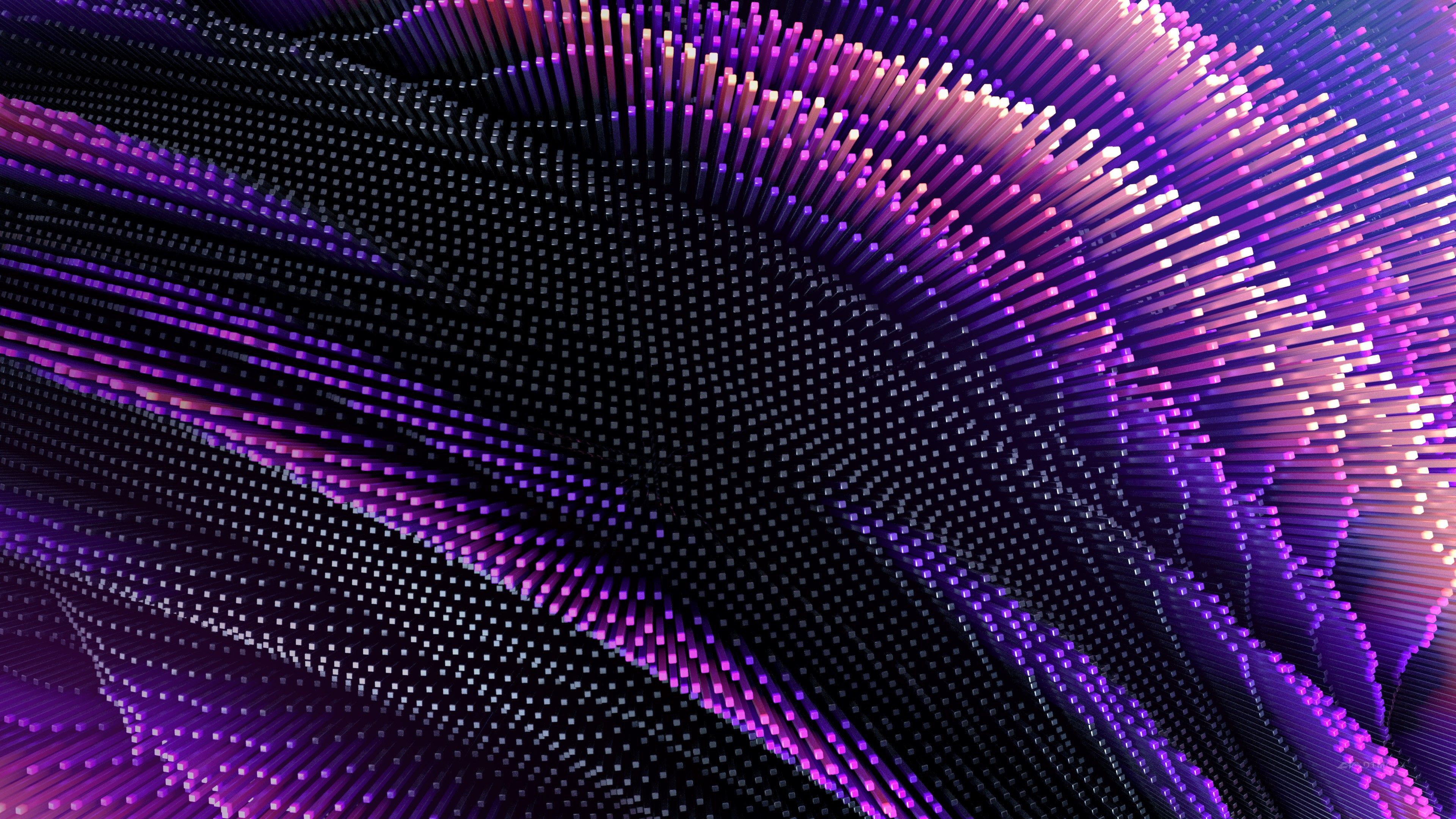 3840x2160 Purple Neon Abstract 4K Wallpaper