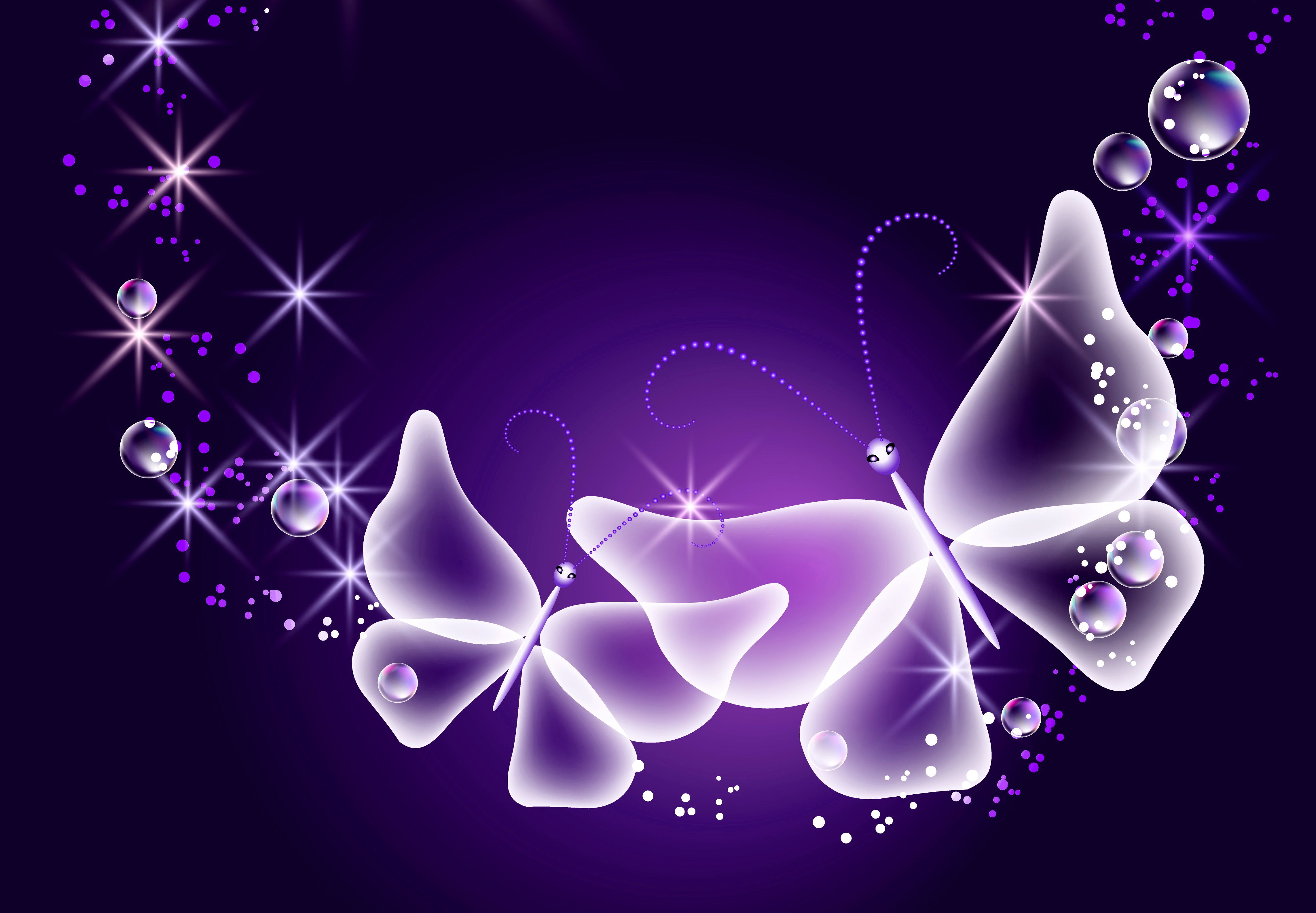 4570x3170 Wallpaper butterfly, abstract, glow, Neon, purple, sparkle, butterflies, neon for mobile and desktop, section абстракции, resolution 4570x3170