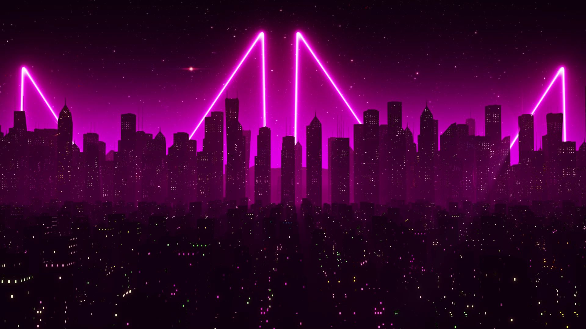 1920x1080 Purple Neon Live Wallpaper, Animated Wallpaper