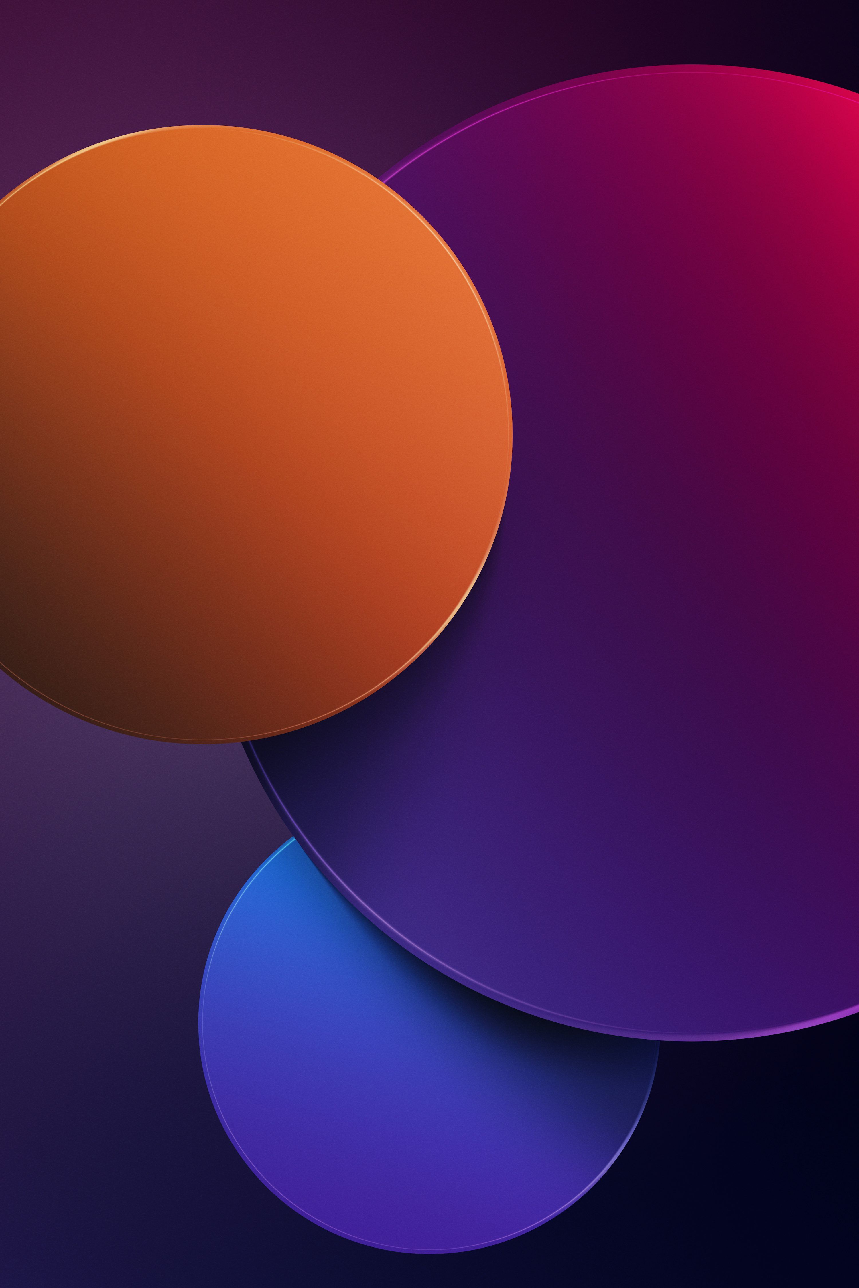 3000x4500 A purple and orange background with circles photo
