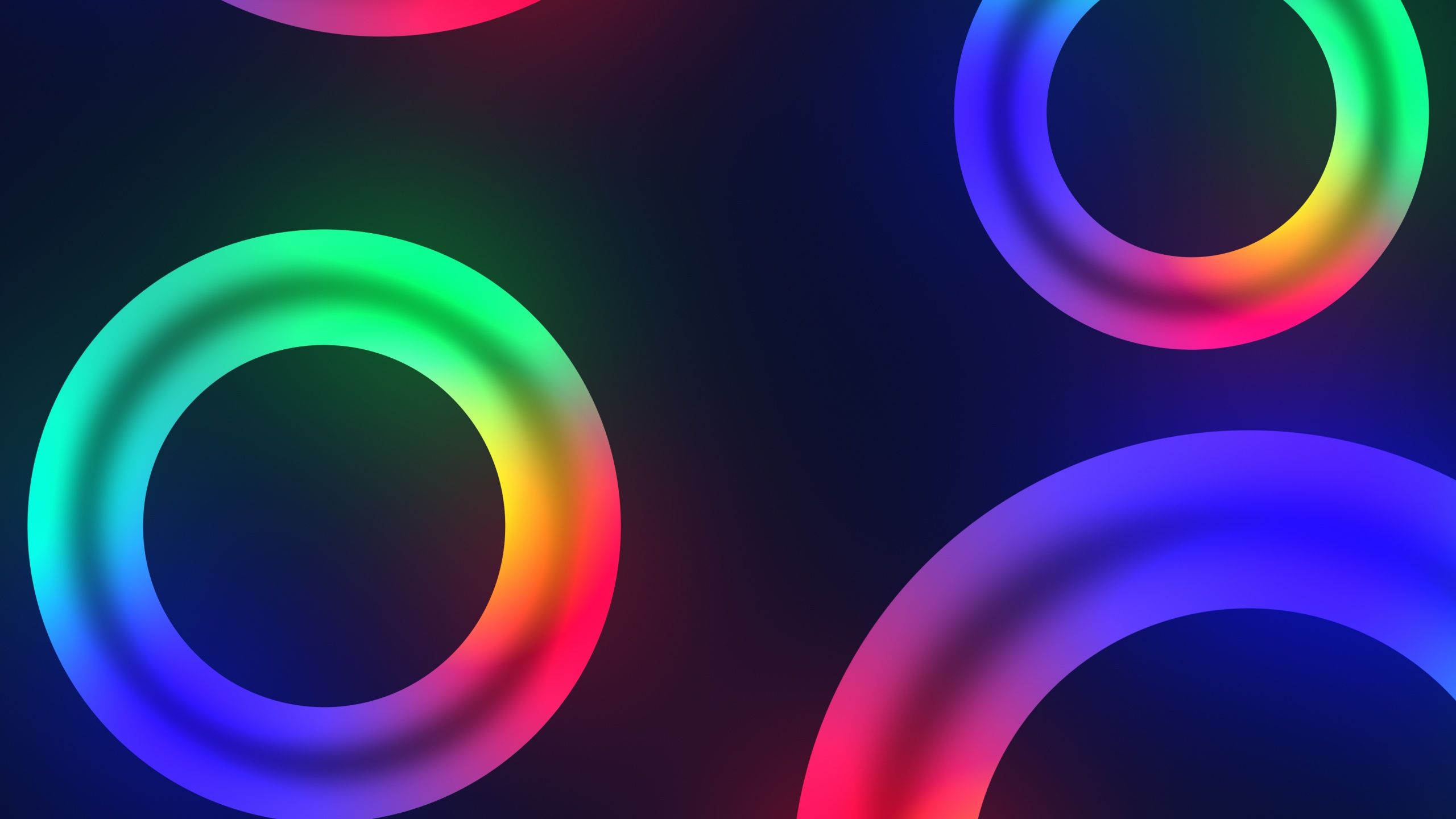 2560x1440 Circles Wallpaper 4K, Colorful, Neon colors