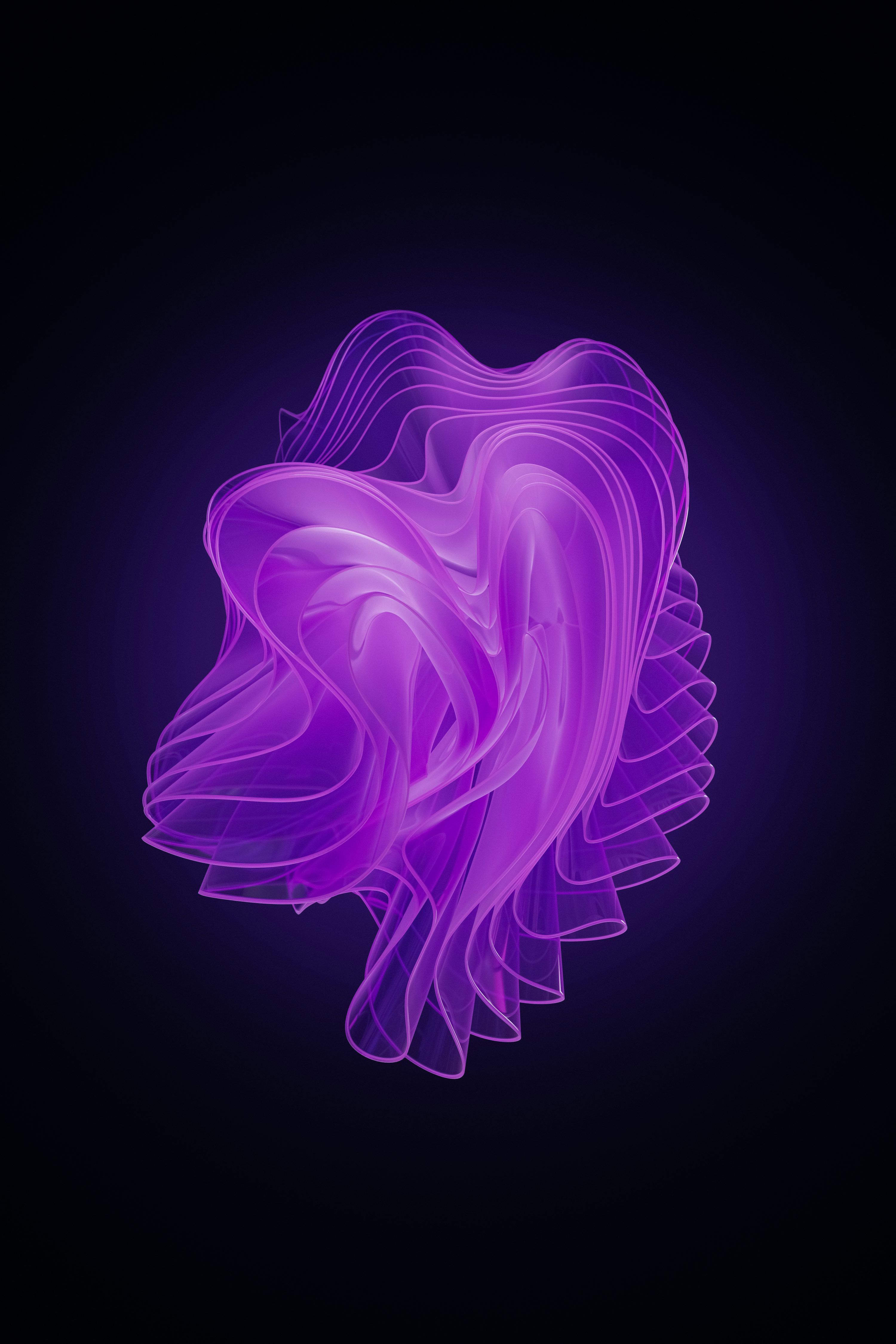 3000x4500 A purple liquid swirl on a black background photo