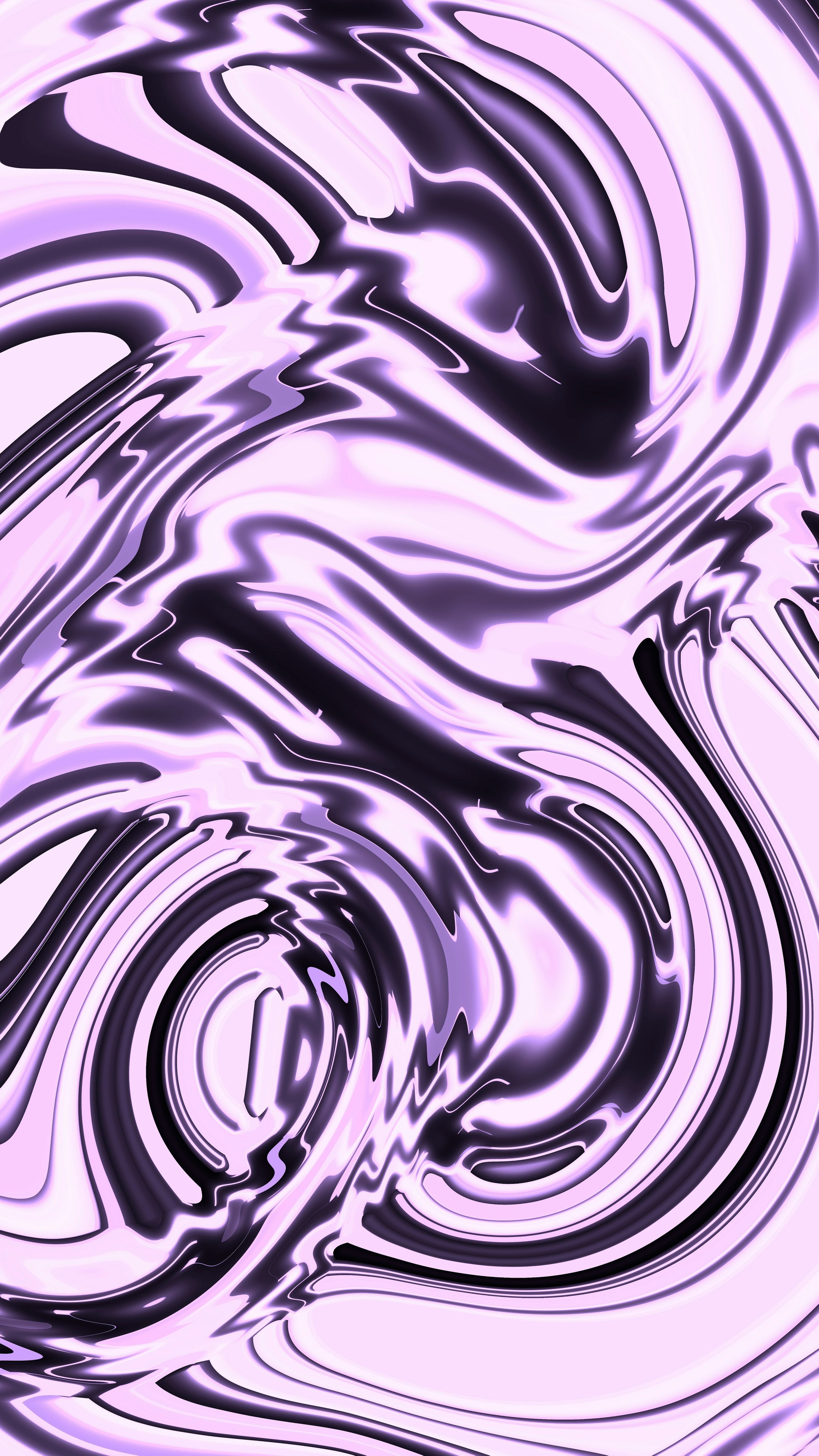 3000x5333 Abstract swirling purple and pink metallic fluid. photo