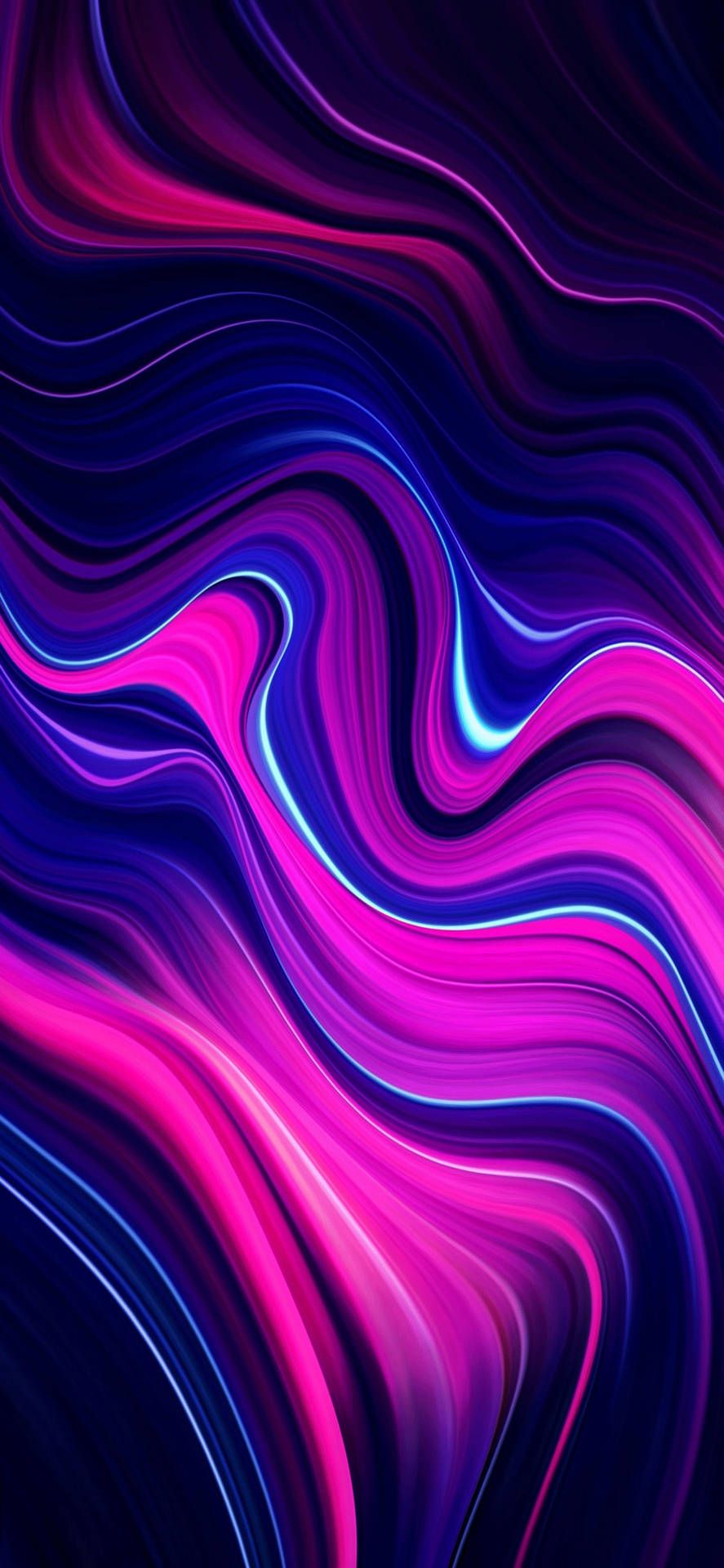 887x1920 Download iPhone 11 Purple Liquid Flow Wallpaper