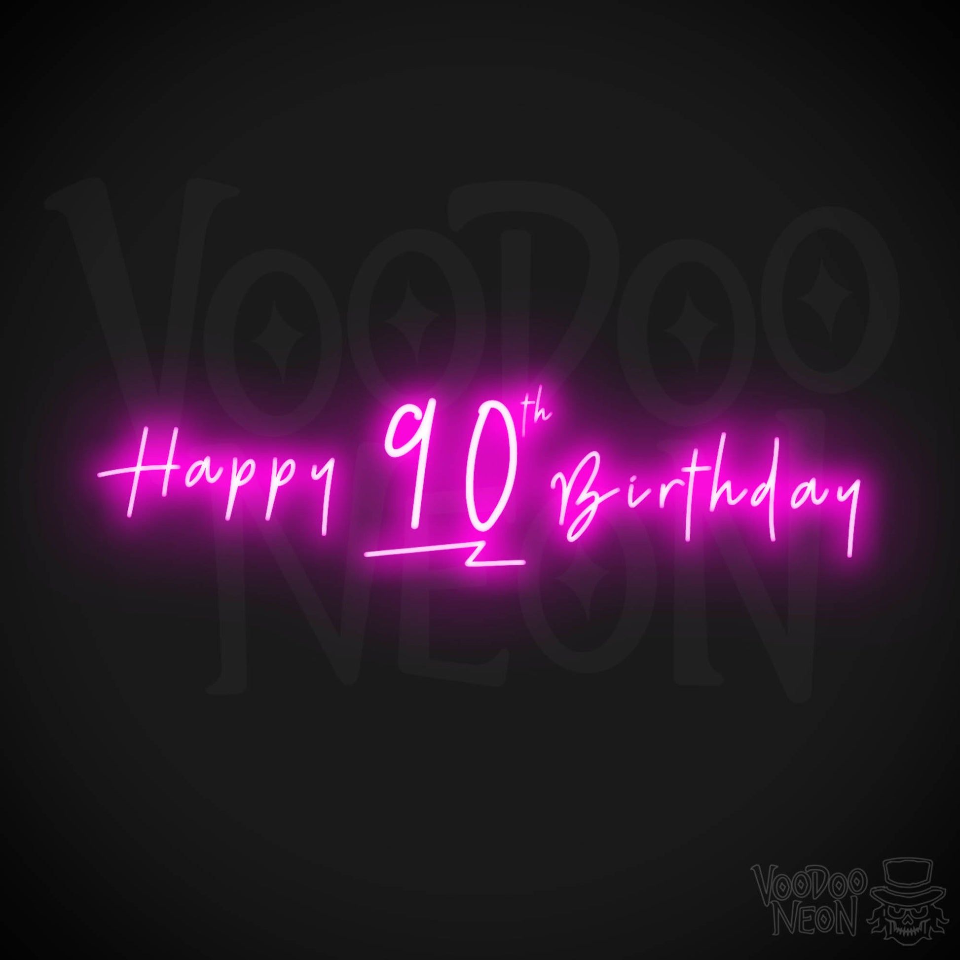 1946x1946 90th Birthday Neon Sign. Neon 90th Birthday Sign