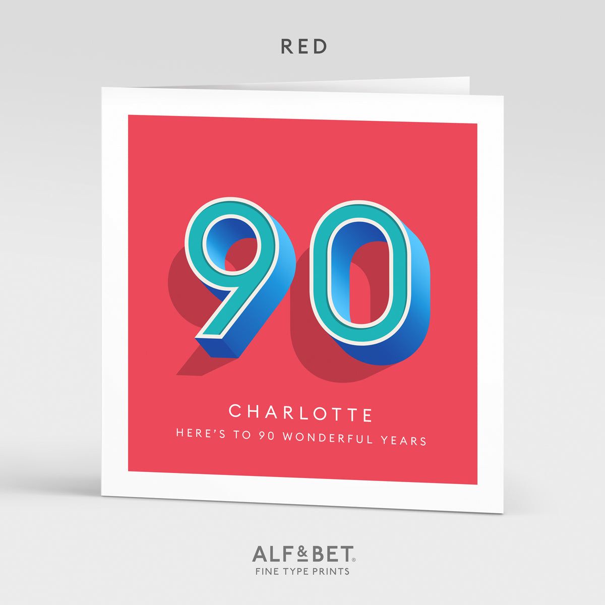 1200x1200 Personalised 90th Birthday Cardth Birthday Card. Alf and Bet