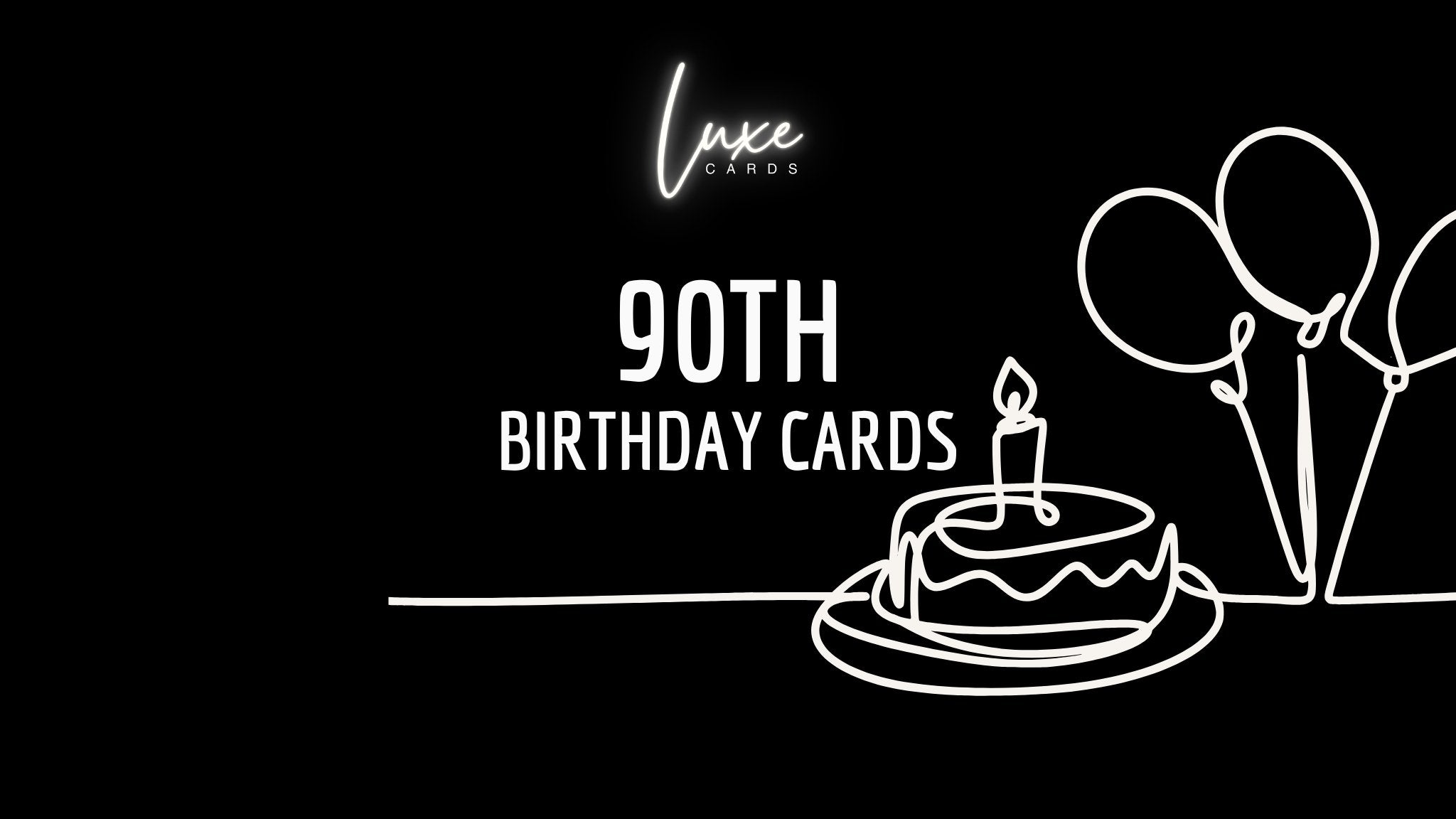2048x1152 Luxury Personalised 90th Birthday Cards