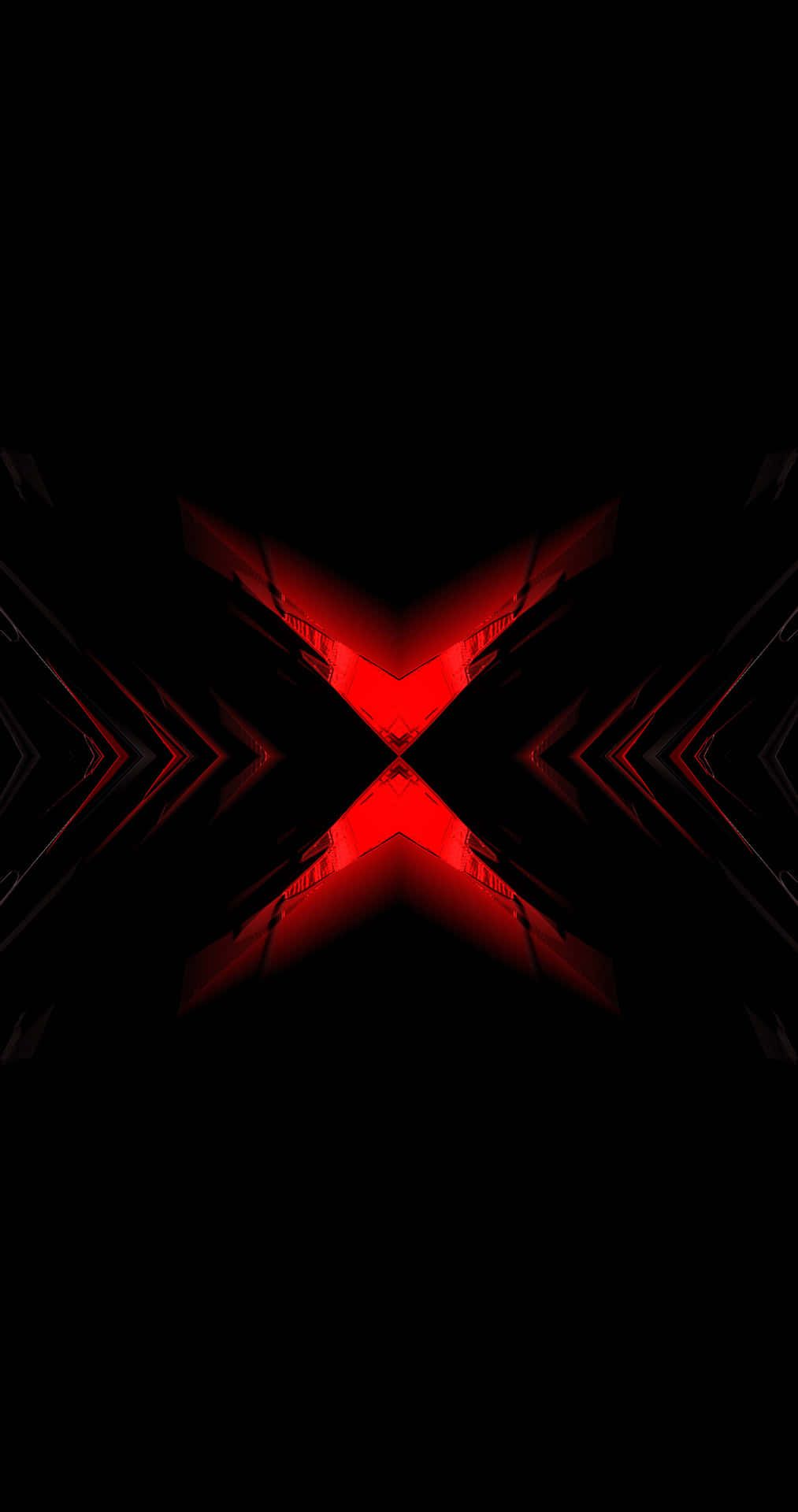 1013x1920 Download Radiance&Reflection Red Neon Wallpaper