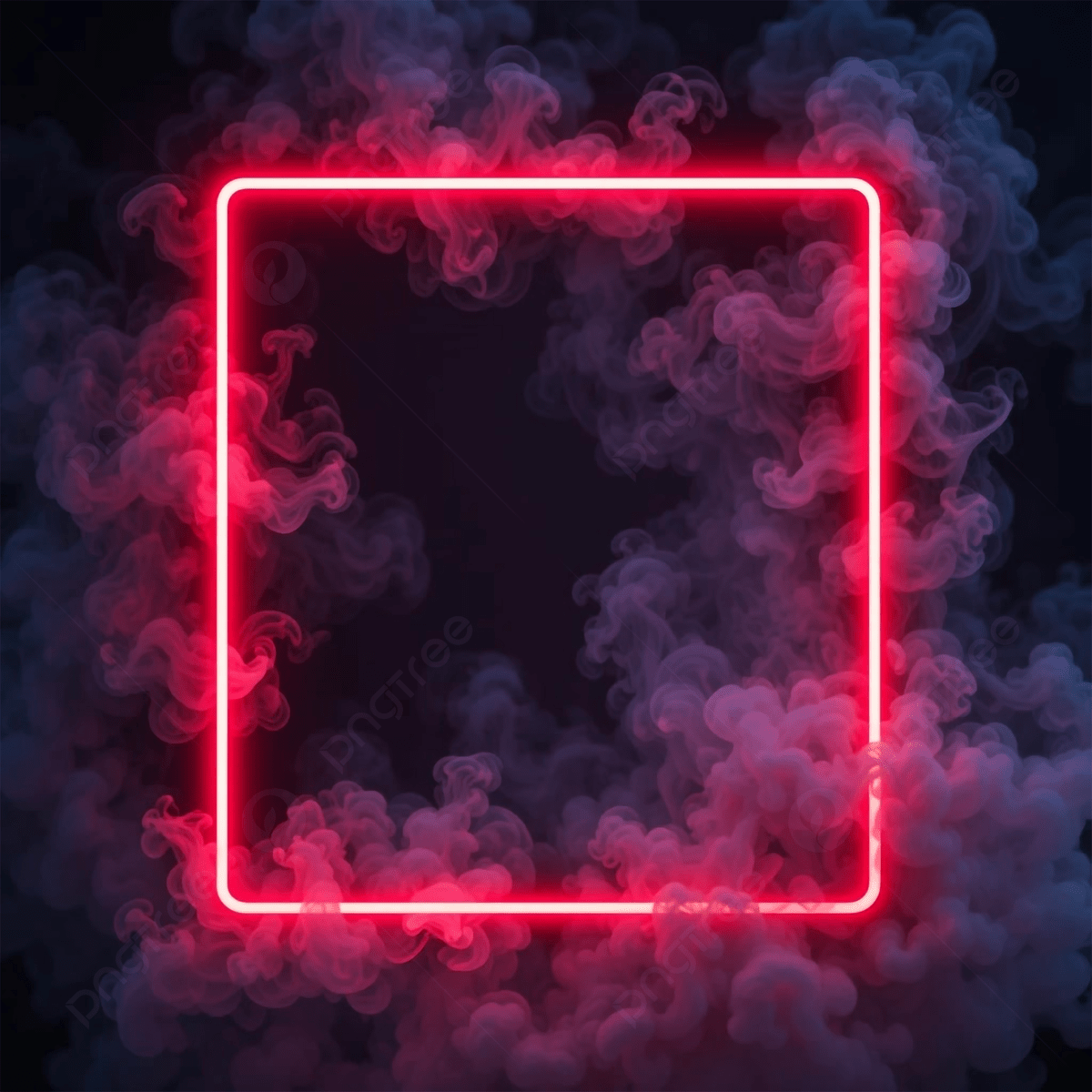 1200x1200 Red Neon Frame With Smoke Dark Background, Red Neon, Smoke, Dark Background Background Image And Wallpaper for Free Download