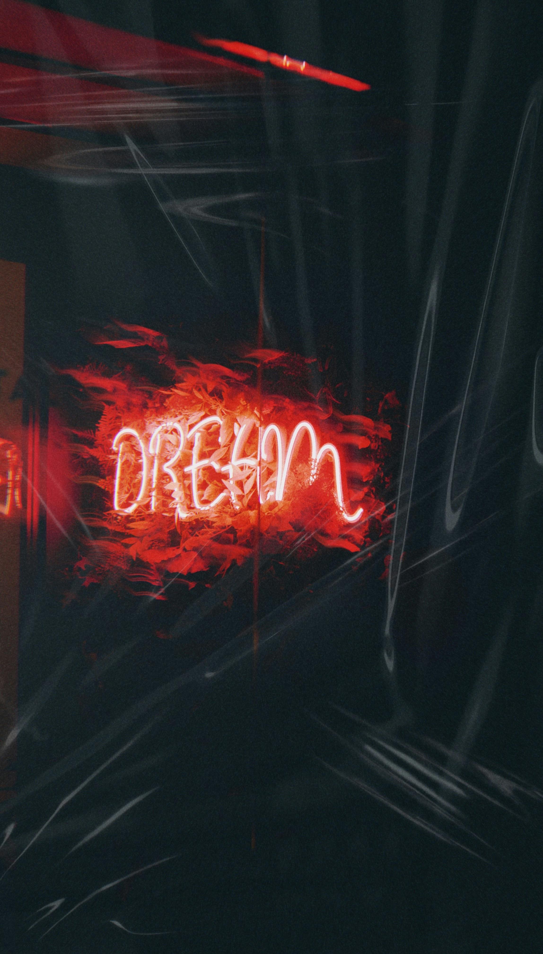 2296x4032 Blurred Photo of a Red Neon Sign · Free