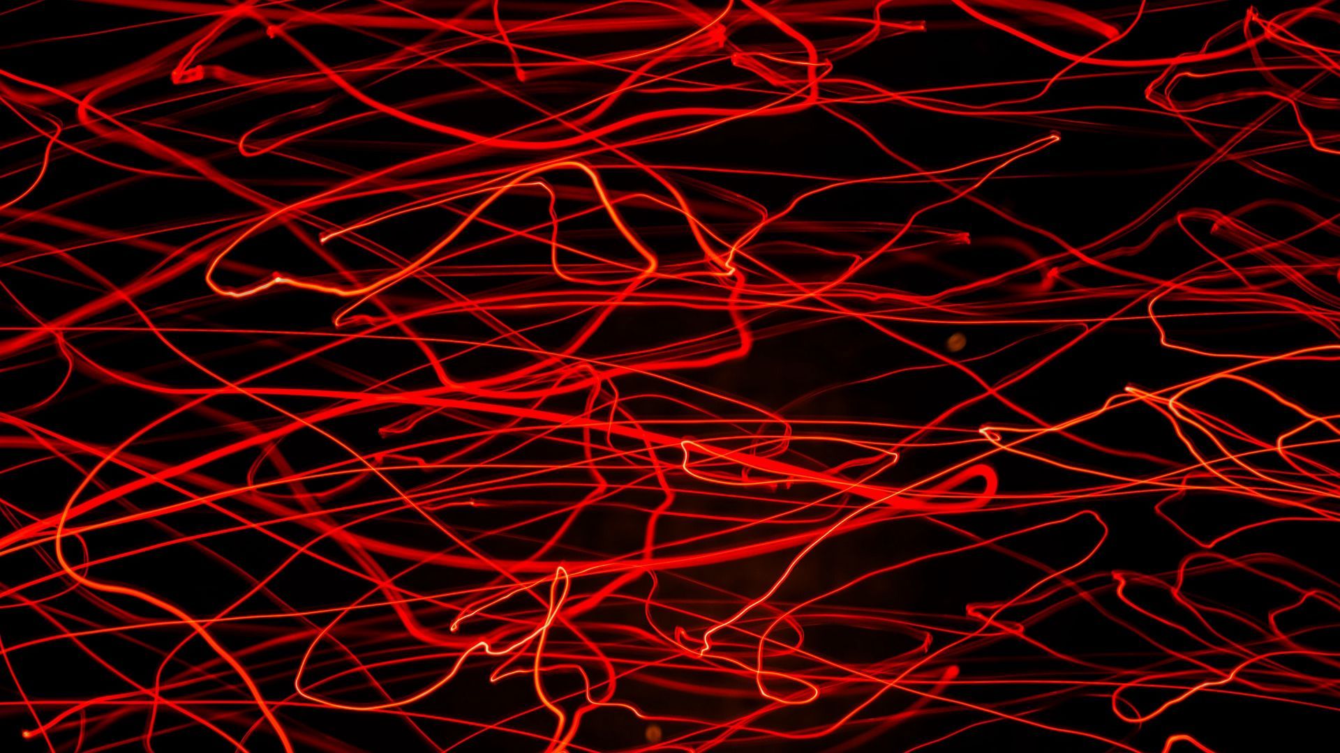 1920x1080 Download wallpaper 1920x1080 lines, chaos, freezelight, red, neon full hd, hdtv, fhd, 1080p HD background