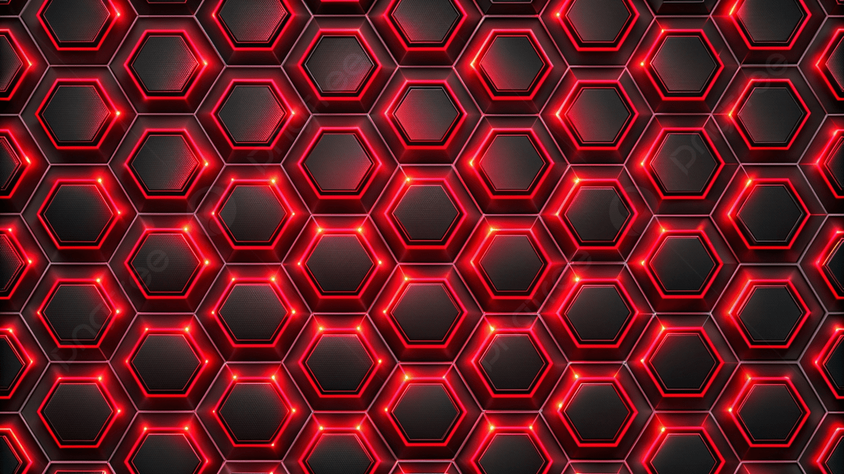 1200x675 Black Red Hexagonal Tile Neon Background, Hexagonal Tech, Tech Background, Hexagon Background Image And Wallpaper for Free Download