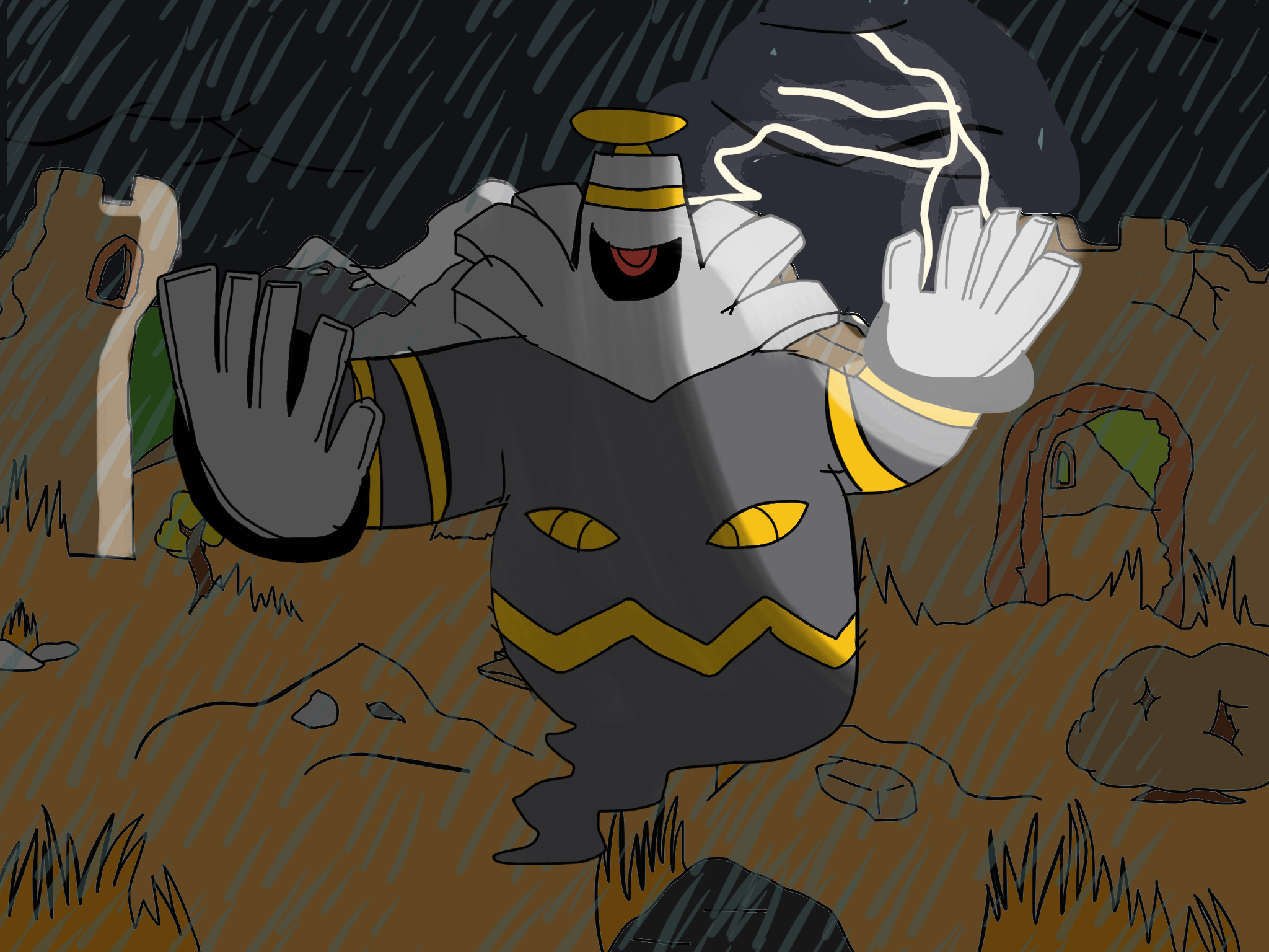 2048x1536 Drew this spooky Dusknoir, my favorite ghost type! Feedback would really be appreciated