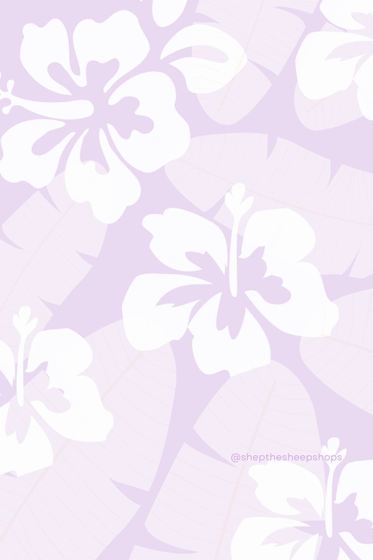 736x1104 Summer trendy pastel hibiscus wallpaper