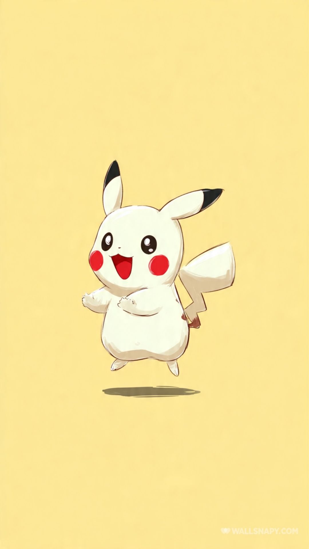 1080x1920 Minimalist pikachu cute illustration pastel mobile wallpaper
