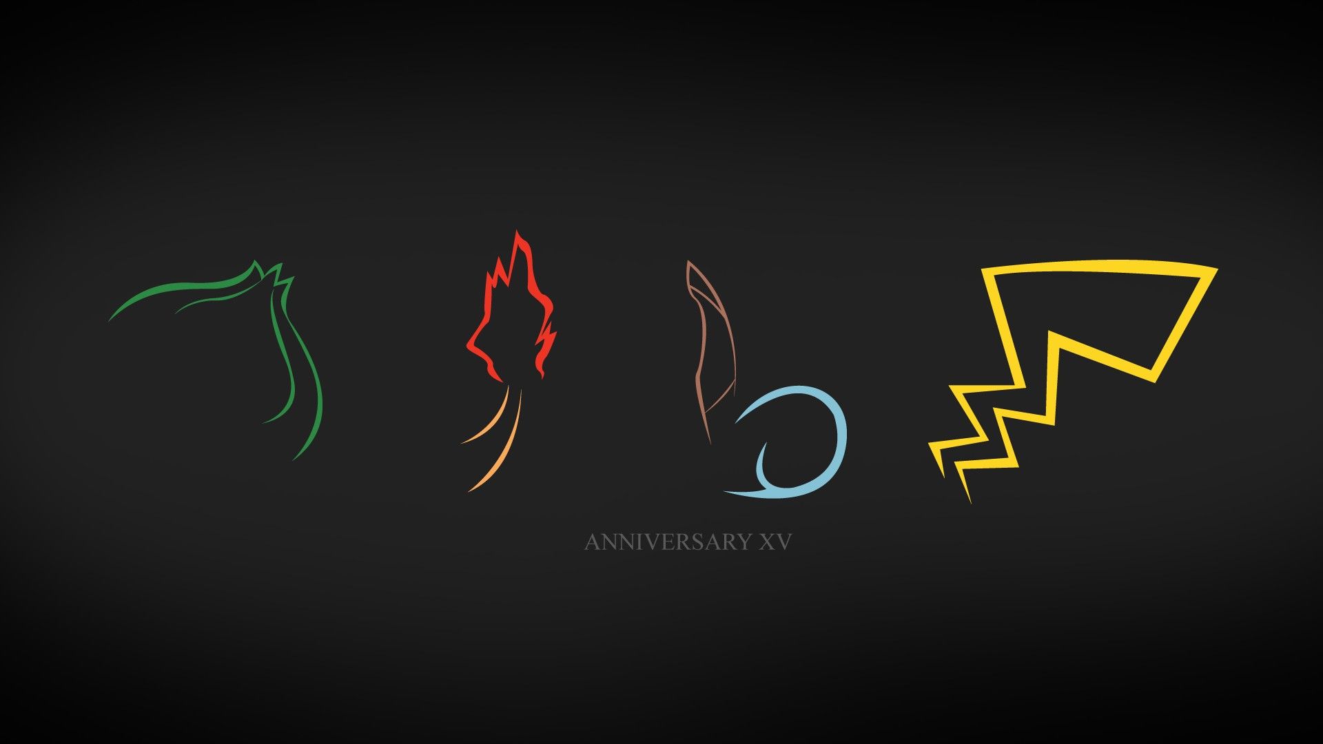 1920x1080 Pokemon, Elements, Minimalism, Bulbasaur, Charmander, Squirtle, Pikachu Wallpaper HD / Desktop and Mobile Background