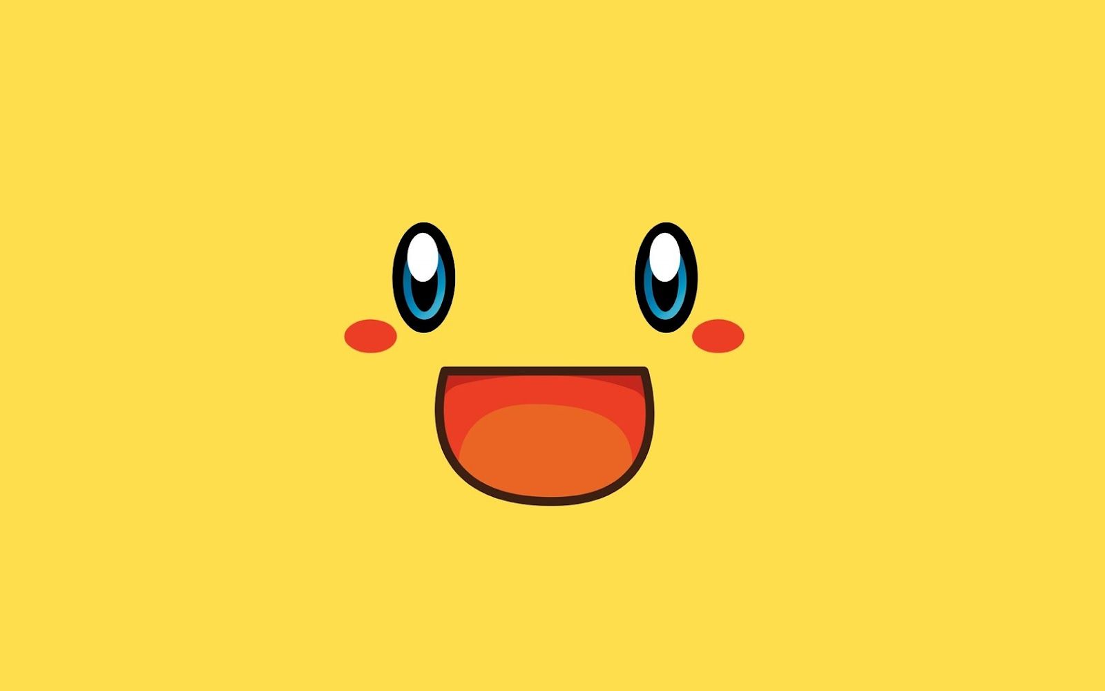 1600x1000 Download HD Wallpaper: Pikachu Smiling Face Minimalist HD Wallpaper