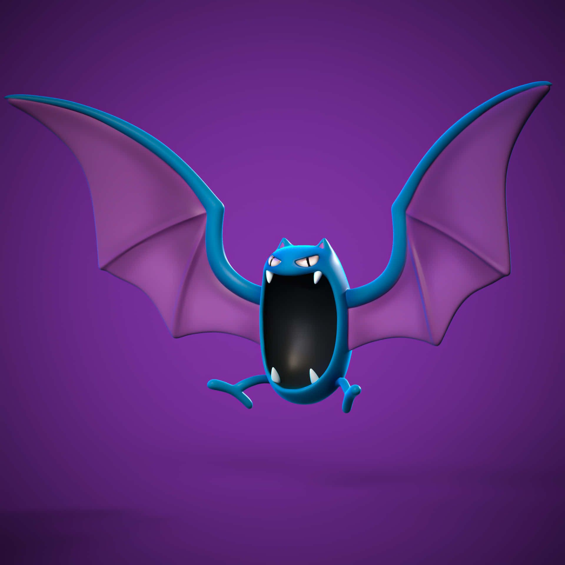 1920x1920 Download Golbat Against Bright Purple Wallpaper