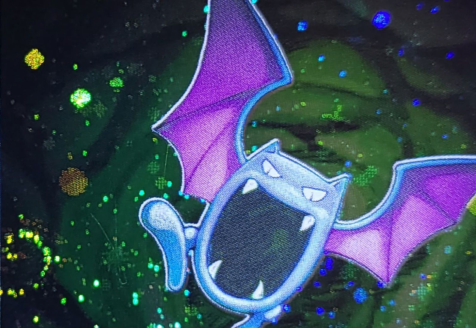 1600x1104 Pokemon Dark Golbat Japanese Rocket Gang Holographic Rare NO.042 Swirl 1997 NM