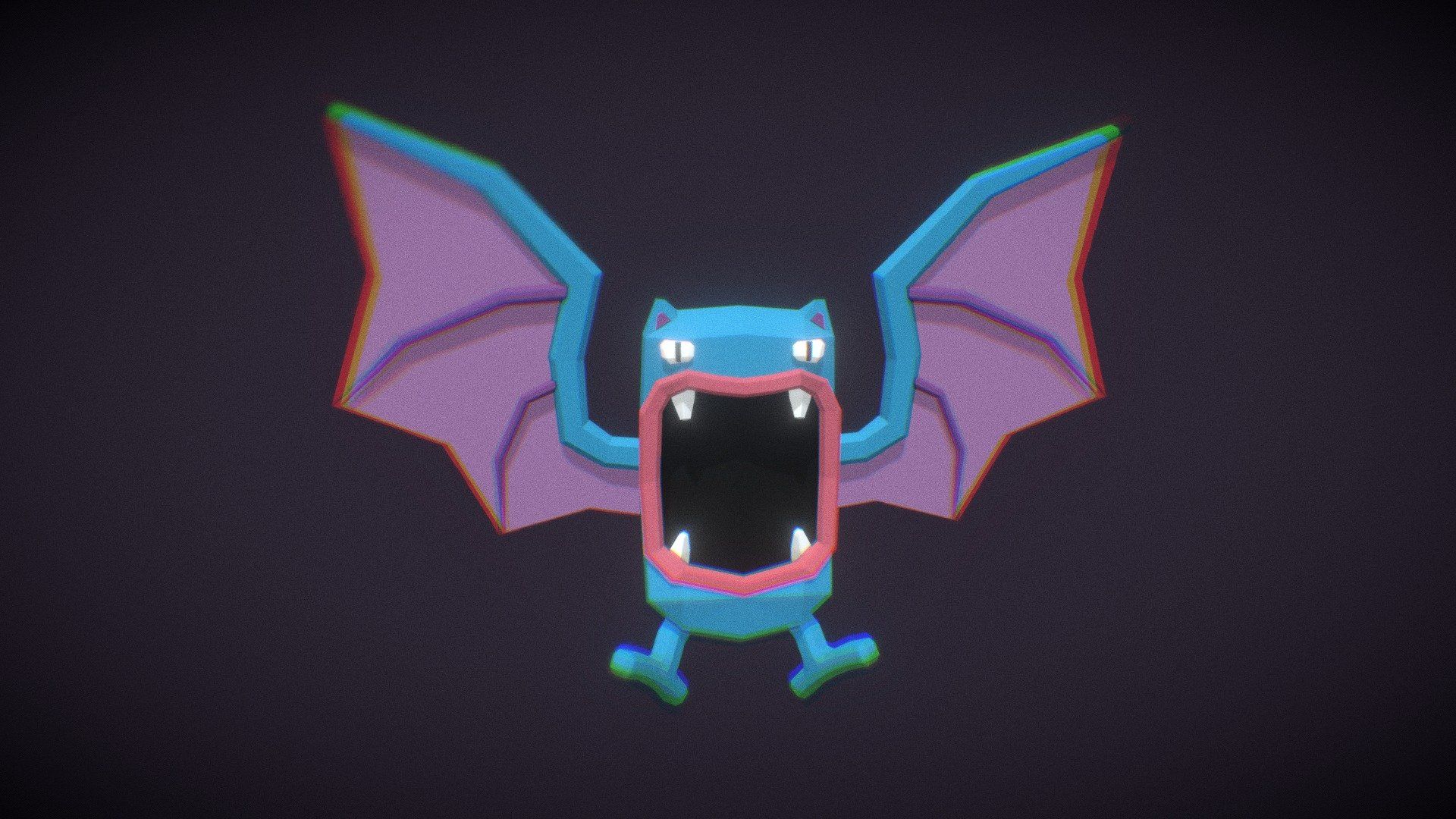 1920x1080 Golbat Low Poly model by arthurmarinho [247b961]
