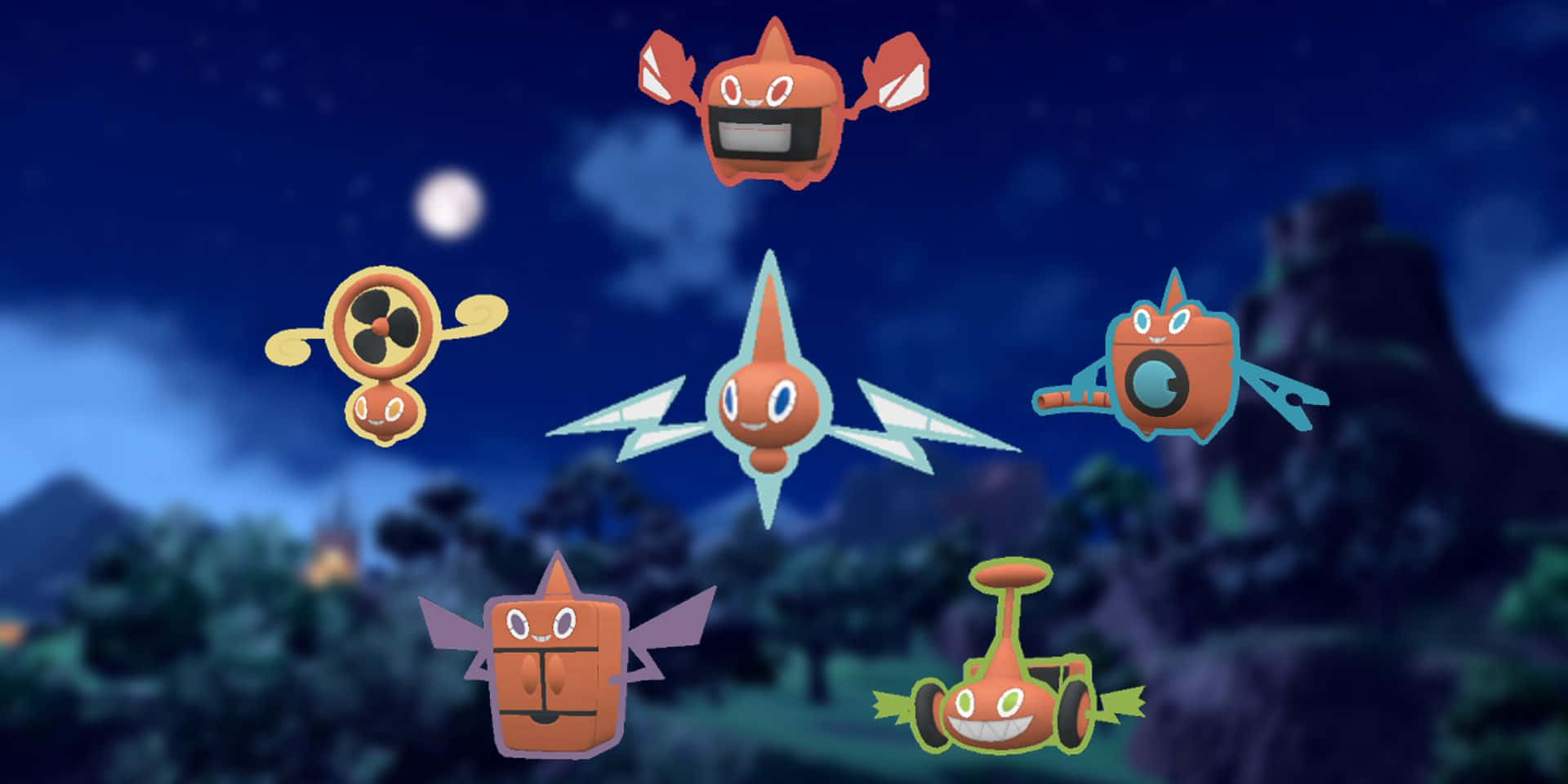 1920x960 Download Five Different Rotom Wallpaper