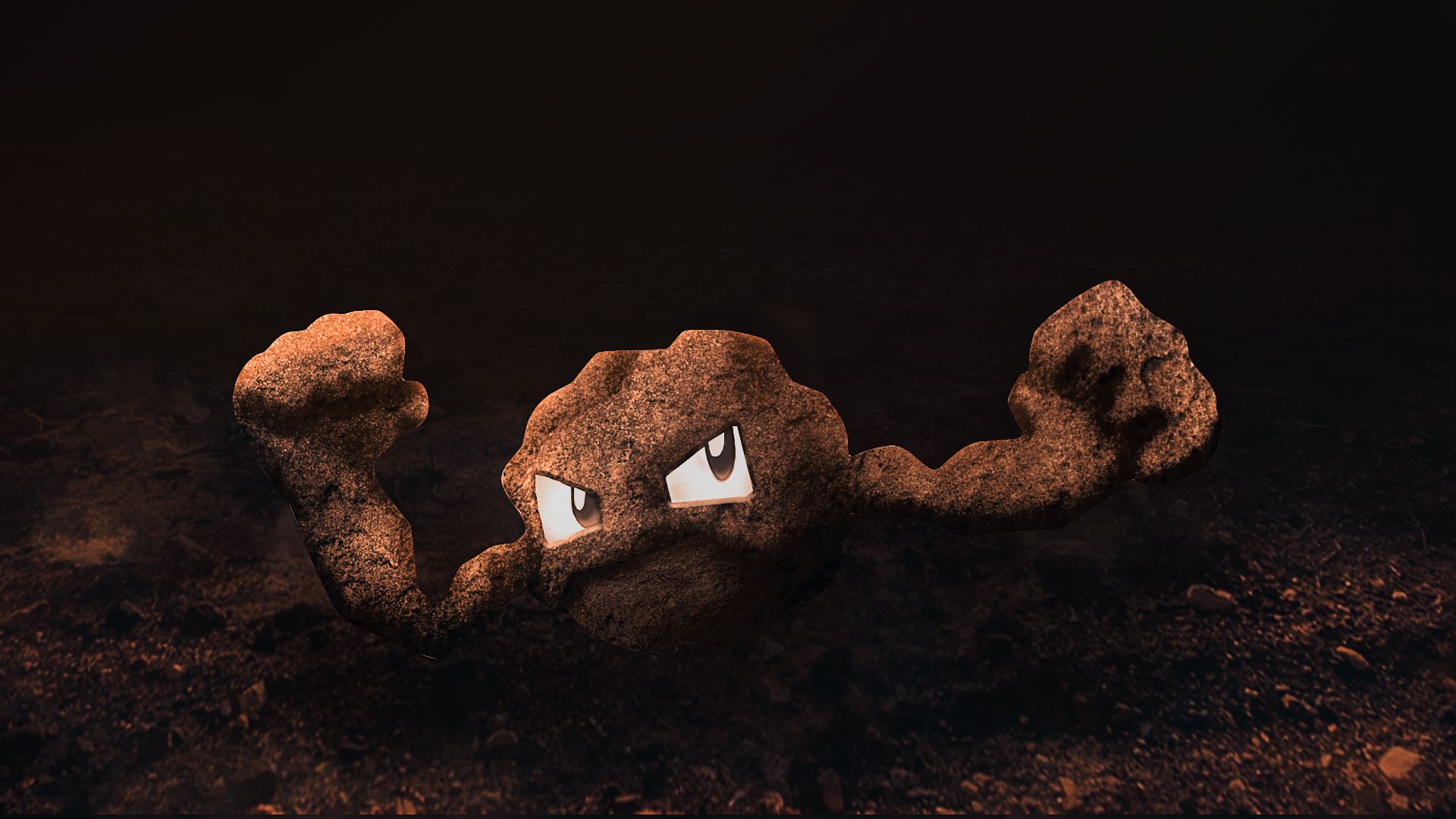 1920x1080 Realistic Geodude !!! I created this in photohop