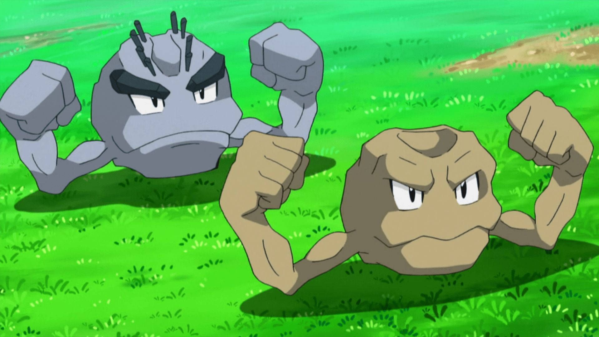 1920x1080 Download Two Versions Of Geodude In Pokemon Wallpaper