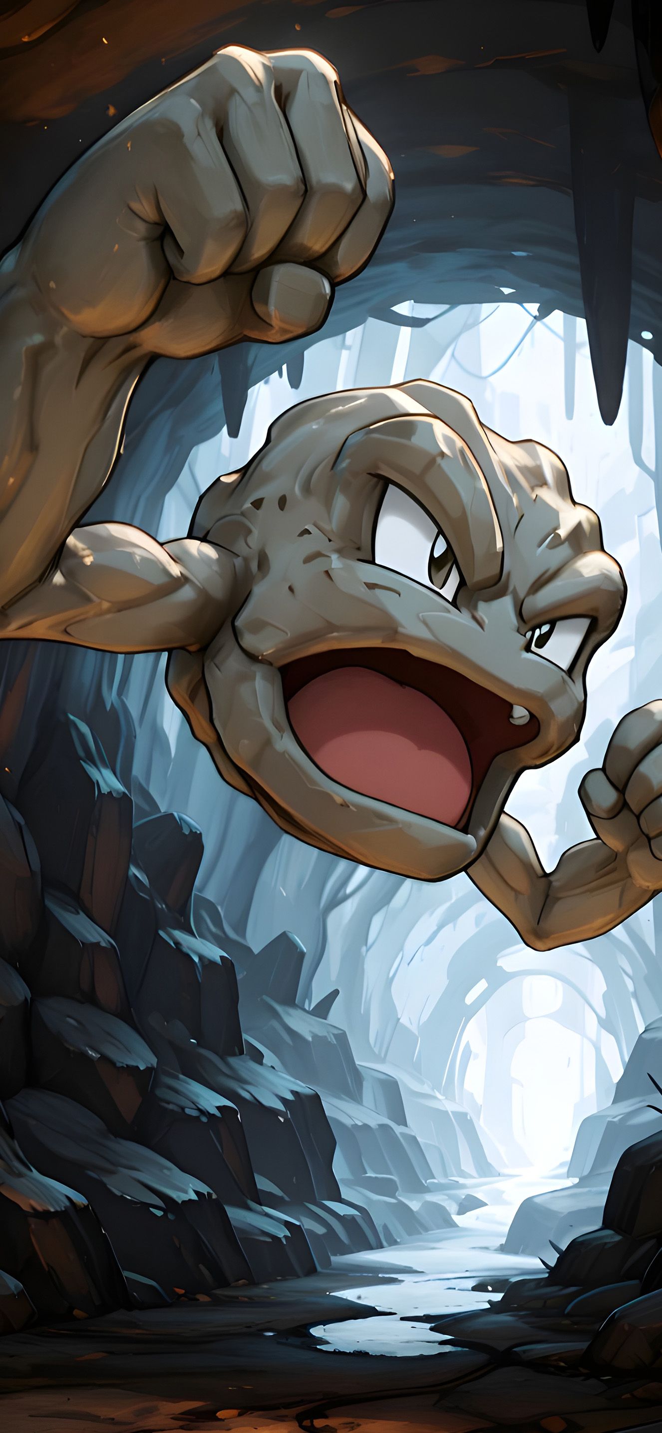 1326x2868 Cave Brawler Geodude Pokemon Wallpaper HD Wallpaper