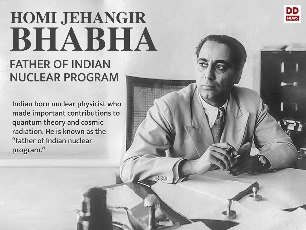 1024x768 Today is the 110th birth anniversary of the great Indian nuclear physicist Dr Homi Jehangir Bhabha. #HomiBhabha #JehangirBhabha #HomiJehangirBhabha