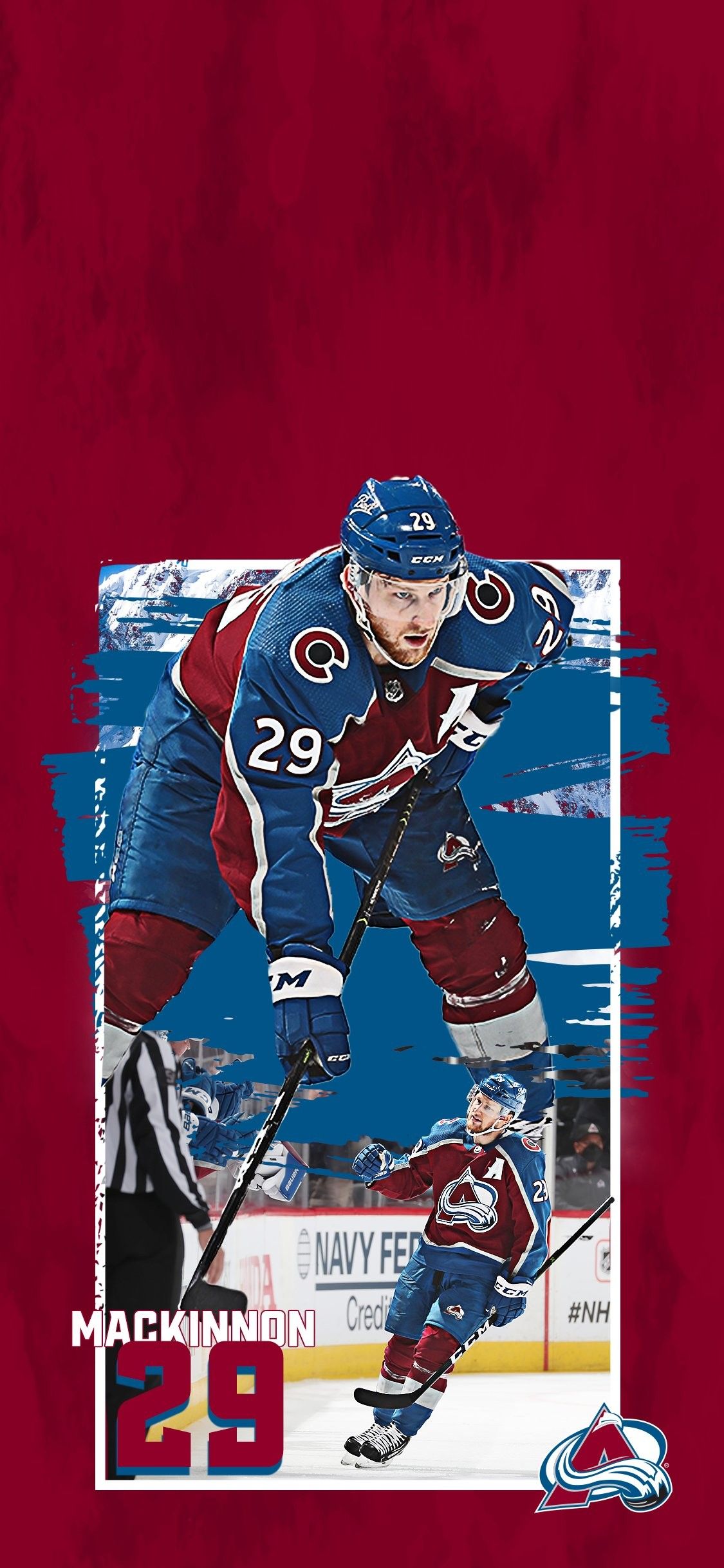 1125x2435 Nathan MacKinnon Colorado Avalanche Jersey