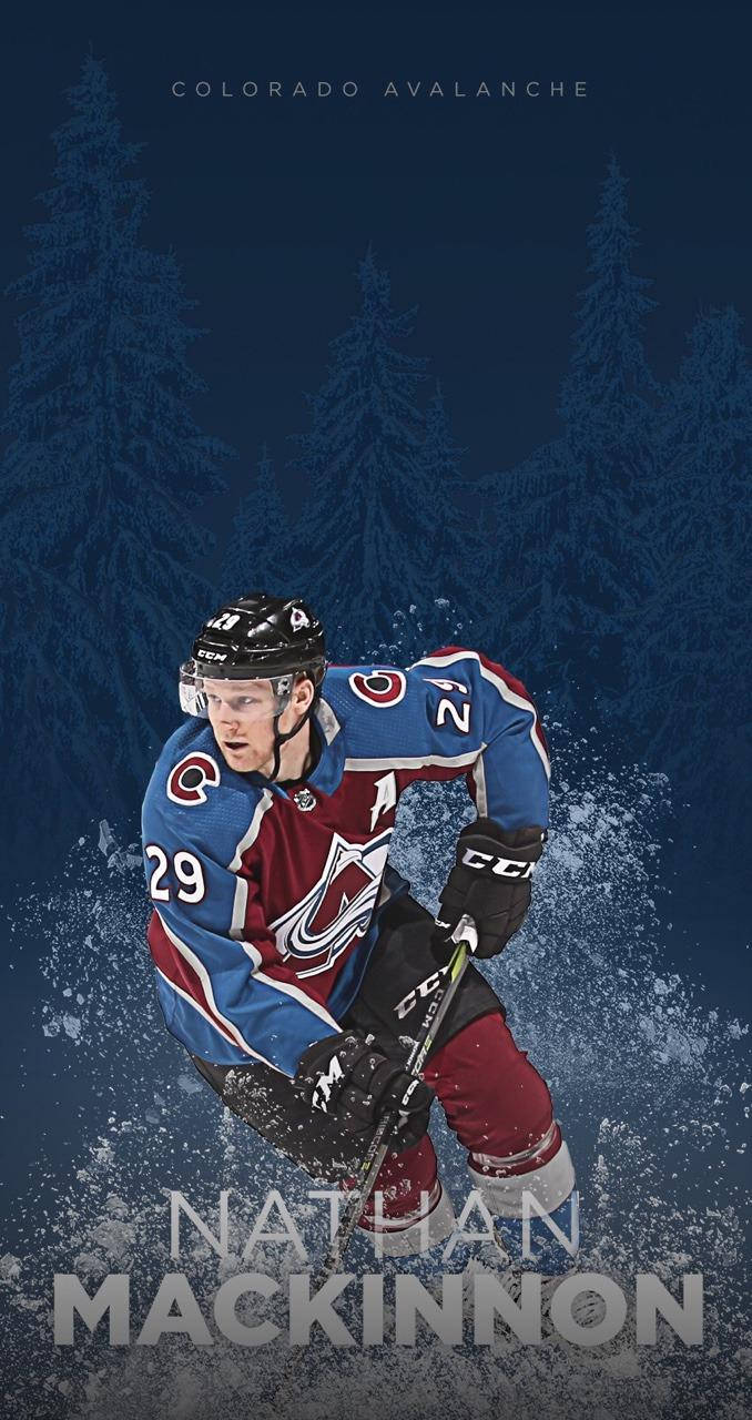678x1280 Download Intense Graphic Art of Nathan Mackinnon Wallpaper