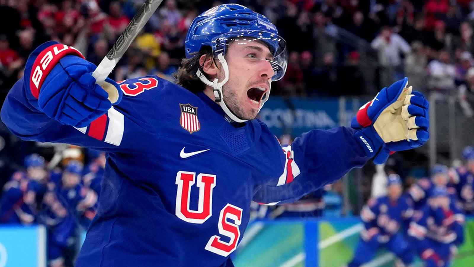 1600x900 Olympics news: Quinn Hughes gets real on playing with 'mentor' Dylan Larkin