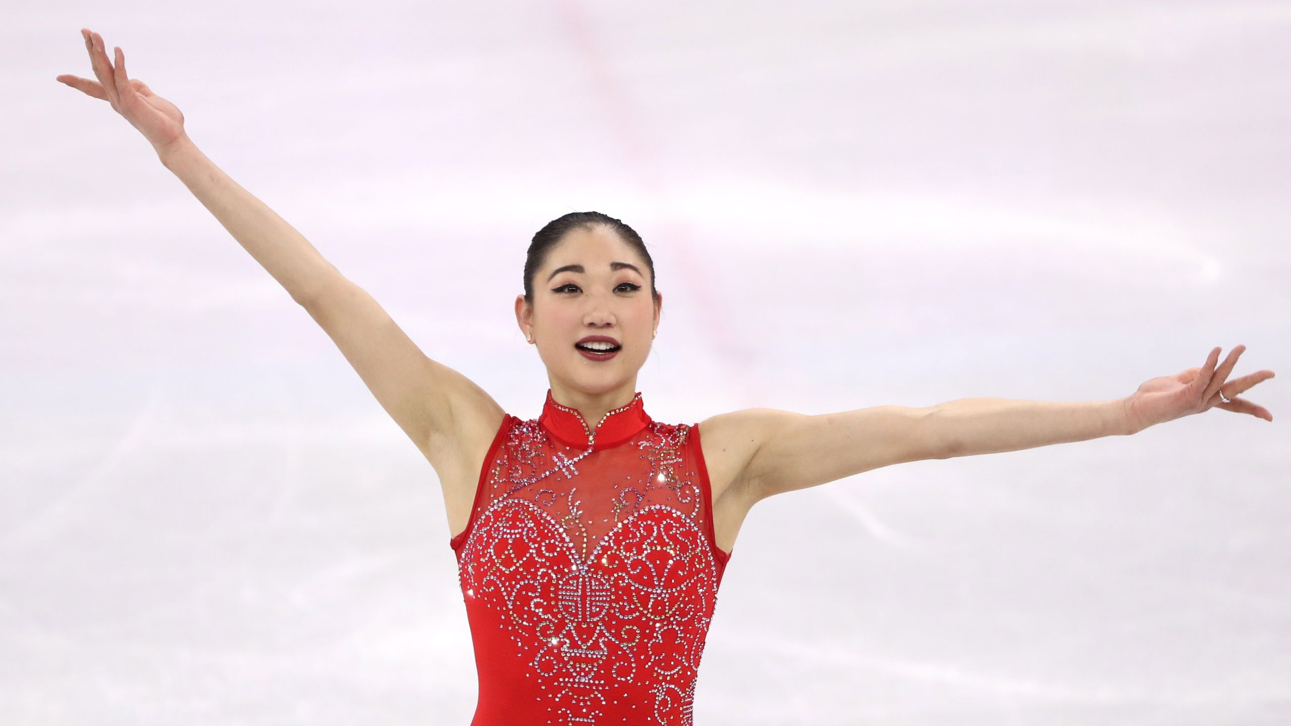 2560x1440 Mirai Nagasu Is Now the First American Woman to Land a Triple Axel at the Olympics