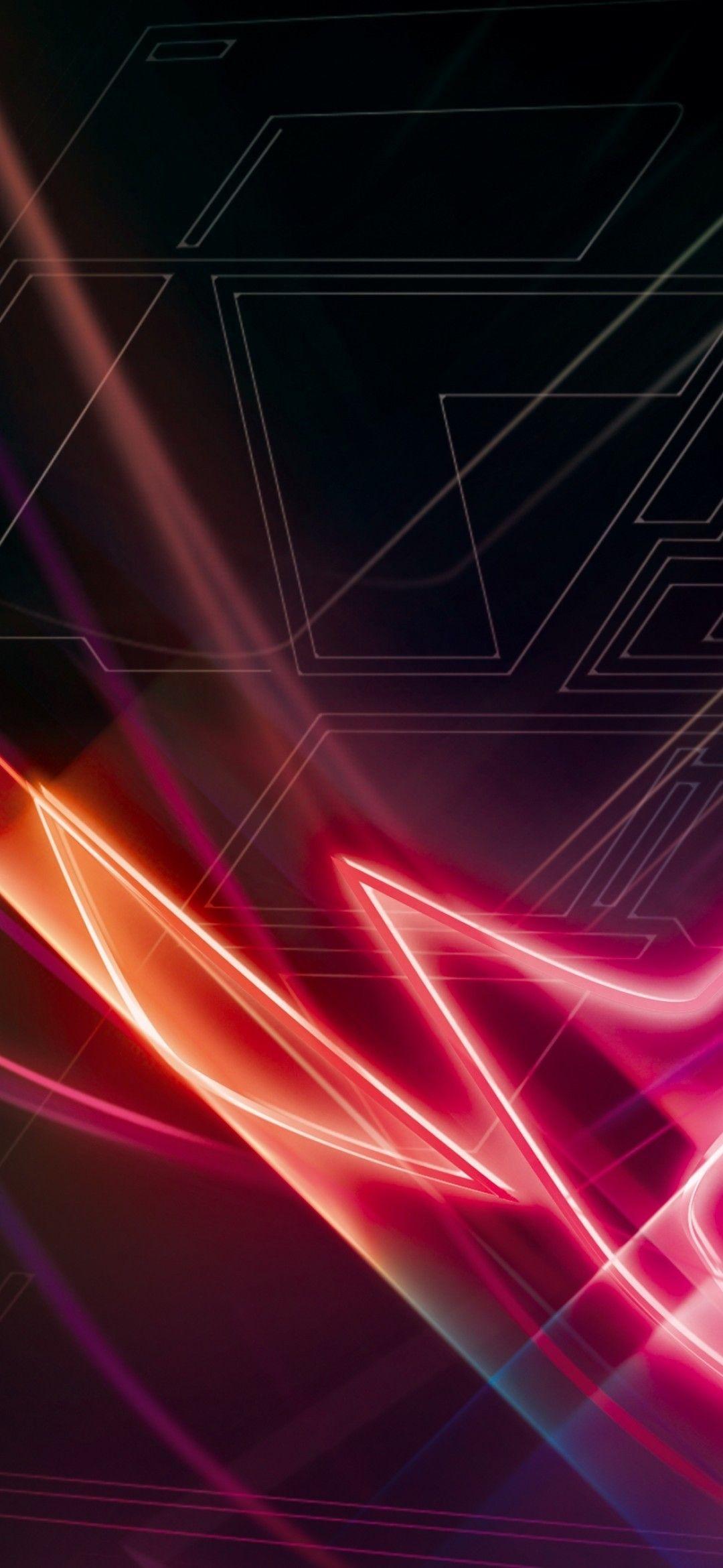 1080x2340 Download 1080x2340 Republic Of Gamers, Rog, Asus, Neon Design