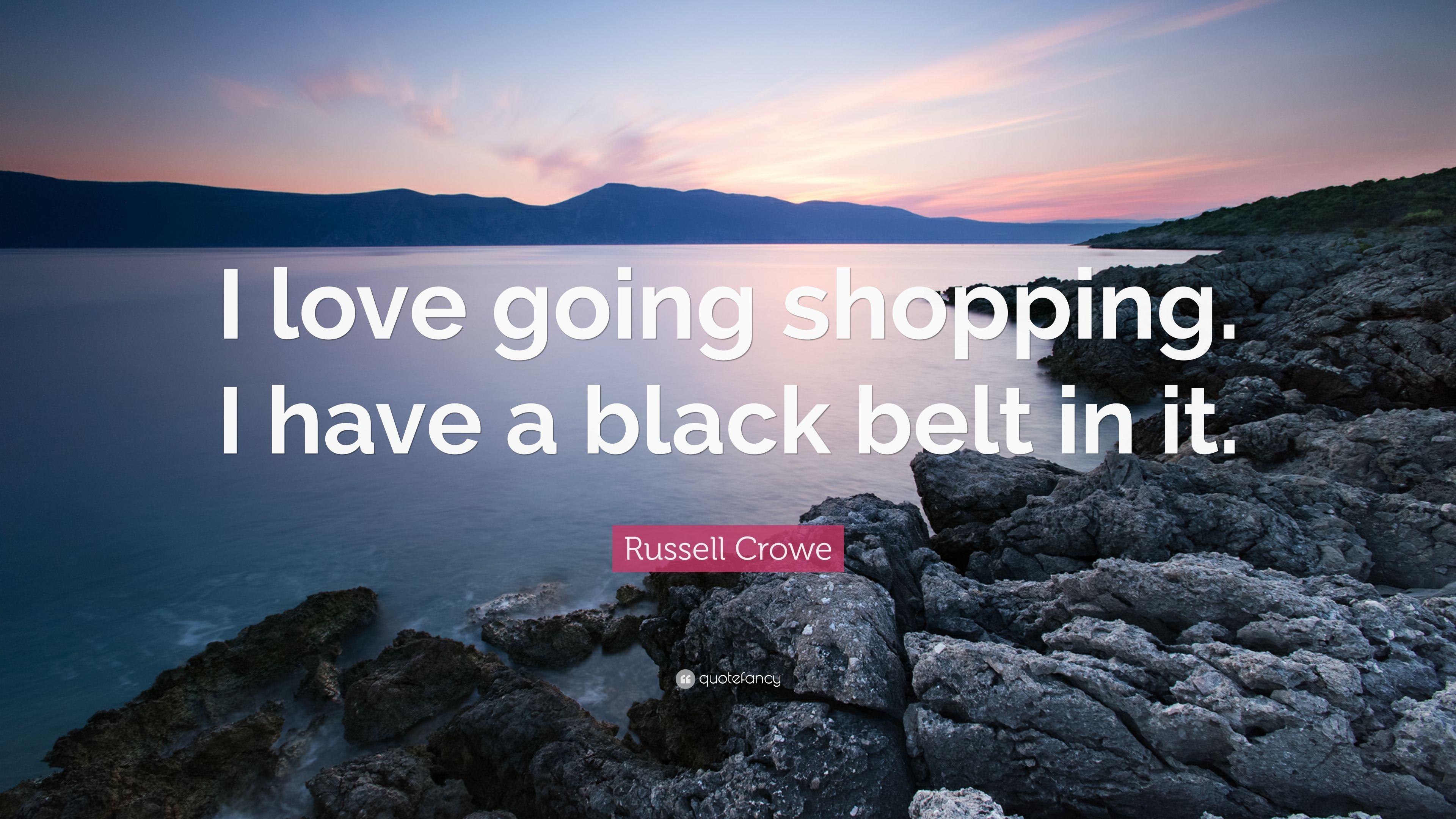 3840x2160 Russell Crowe Quote: “I love going shopping. I have a black belt