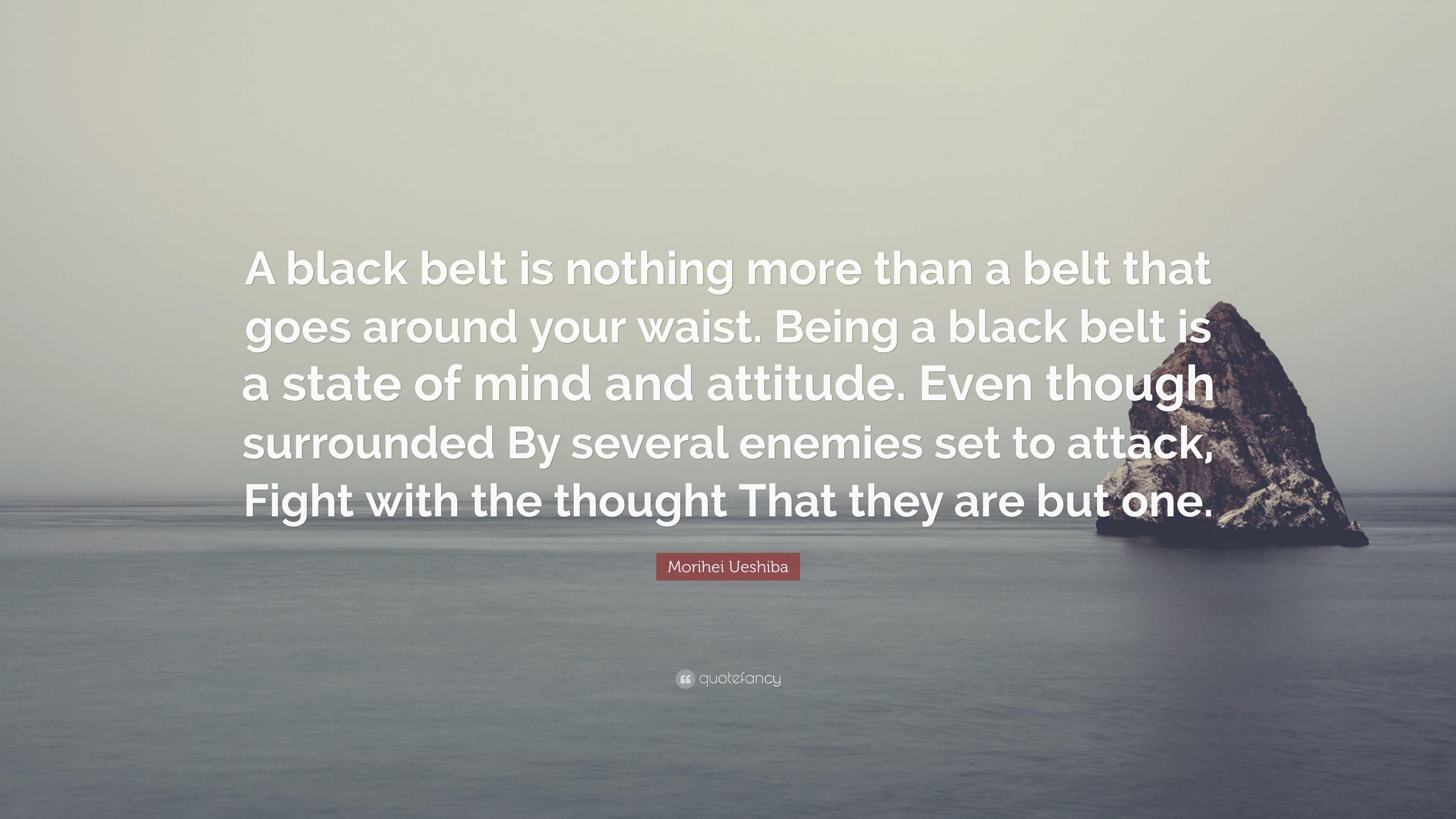 3840x2160 Morihei Ueshiba Quote: “A black belt is nothing more than a belt