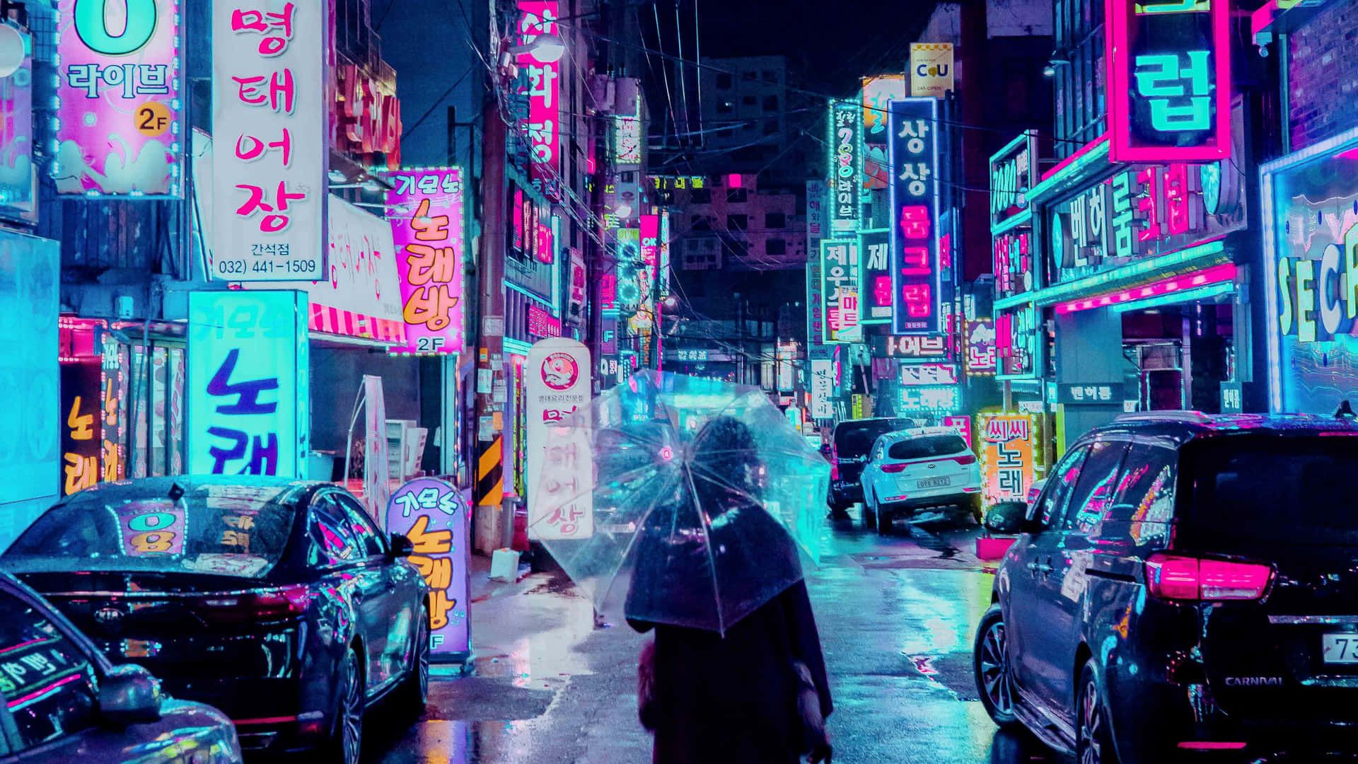 1920x1080 Download A neon dreamscape of a modern city at night Wallpaper