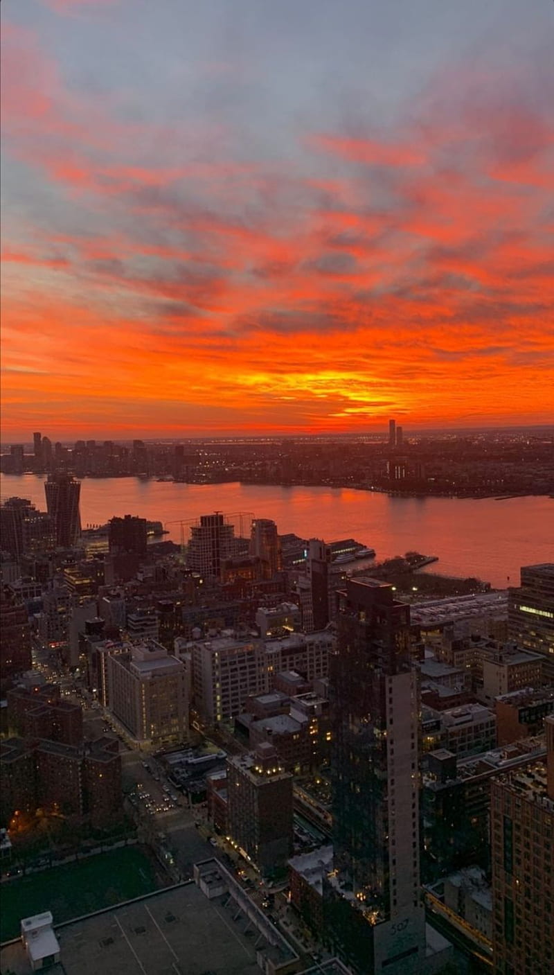 800x1407 Sunset. Pretty landscapes, Sunset city, Sky aesthetic, Urban Sunset, HD phone wallpaper