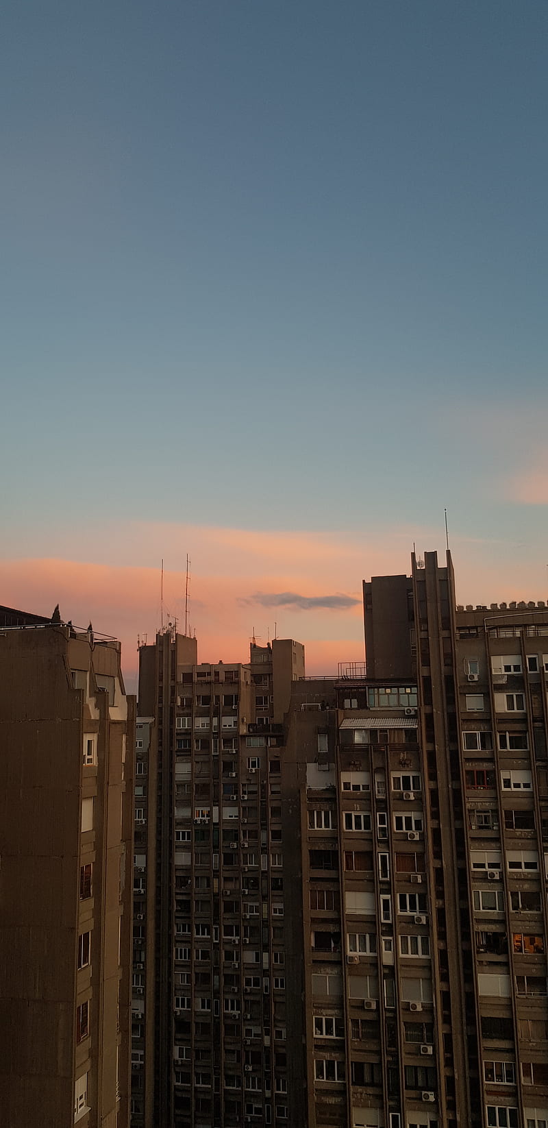 800x1646 New Belgrade sunset, aesthetic, city, night, serbia, sky, urban, world, HD phone wallpaper
