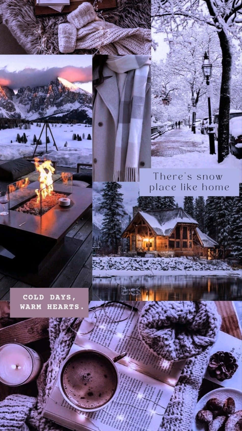 950x1688 Vintage Winter Aesthetic Wallpaper