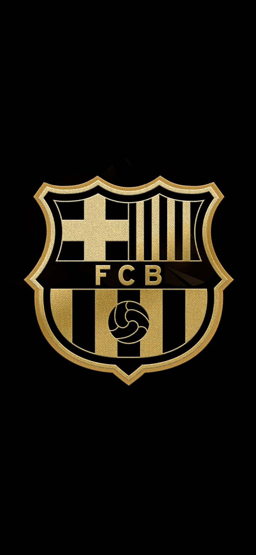 886x1920 Download Gold And Black Barcelona Fc Wallpaper