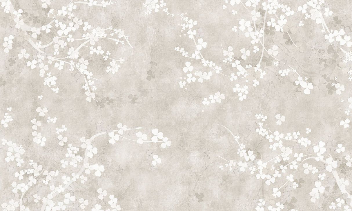 1214x728 Soft Sakura Blossom Wallpaper. Elegant Floral Mural for Serene Living Spaces