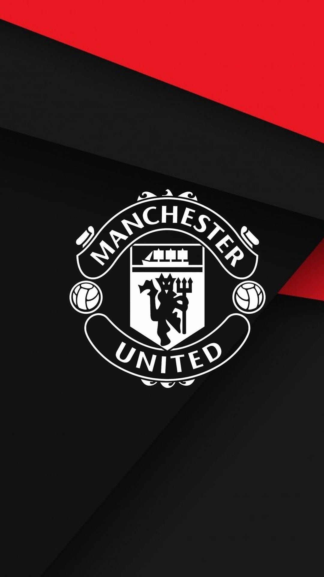 1080x1920 Download Manchester United Logo In Black Wallpaper