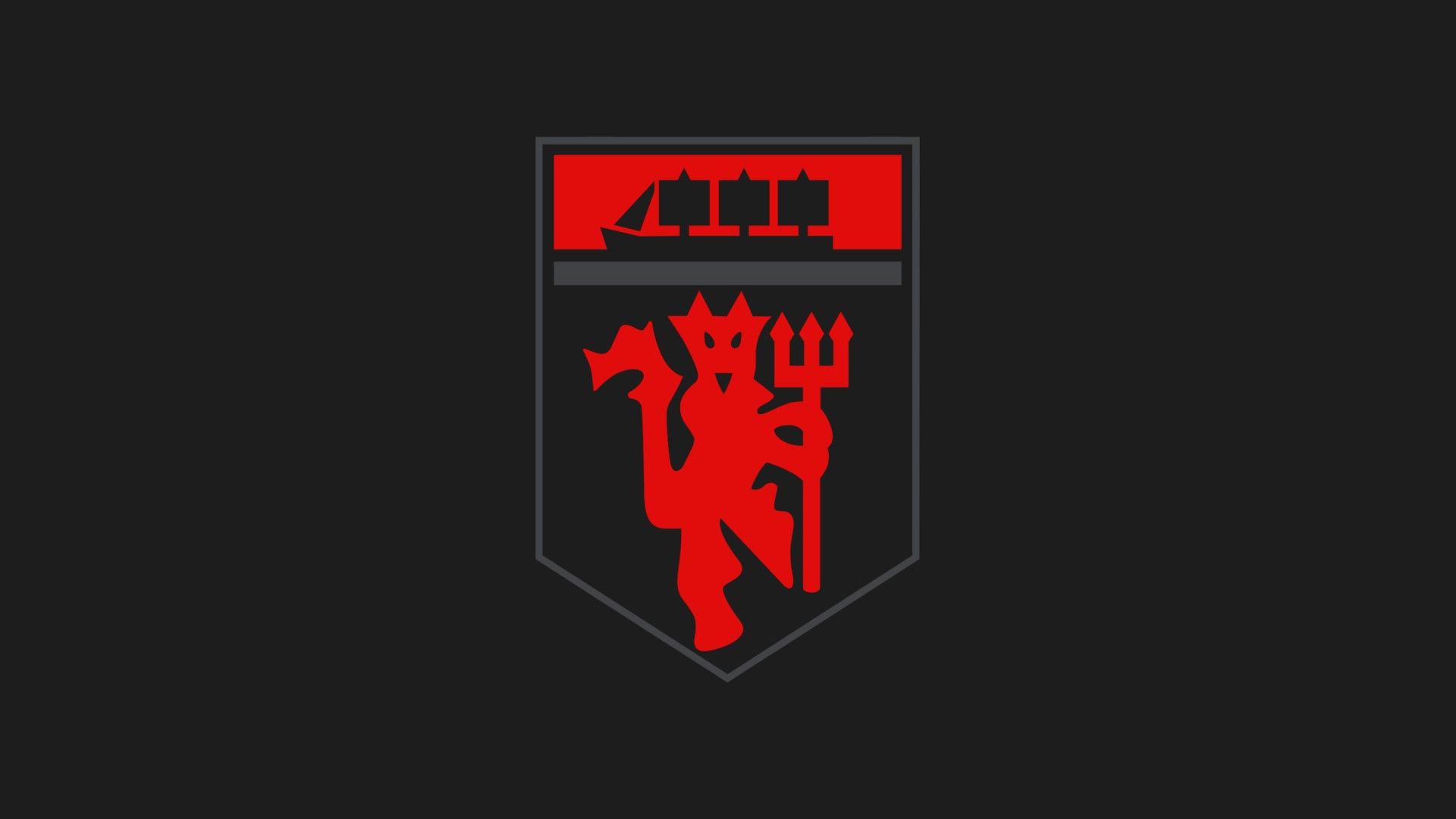 1920x1080 Light Black Crest Emblem Logo Soccer Symbol HD Manchester United F.C Wallpaper