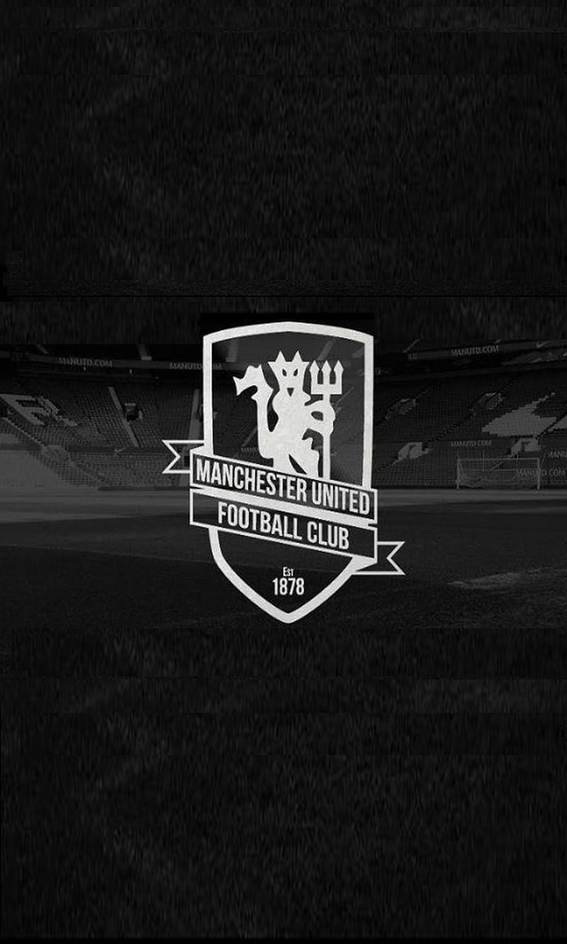 800x1333 768x1024px, free download. Manchester United, black, logo, man utd, mufc, HD phone wallpaper