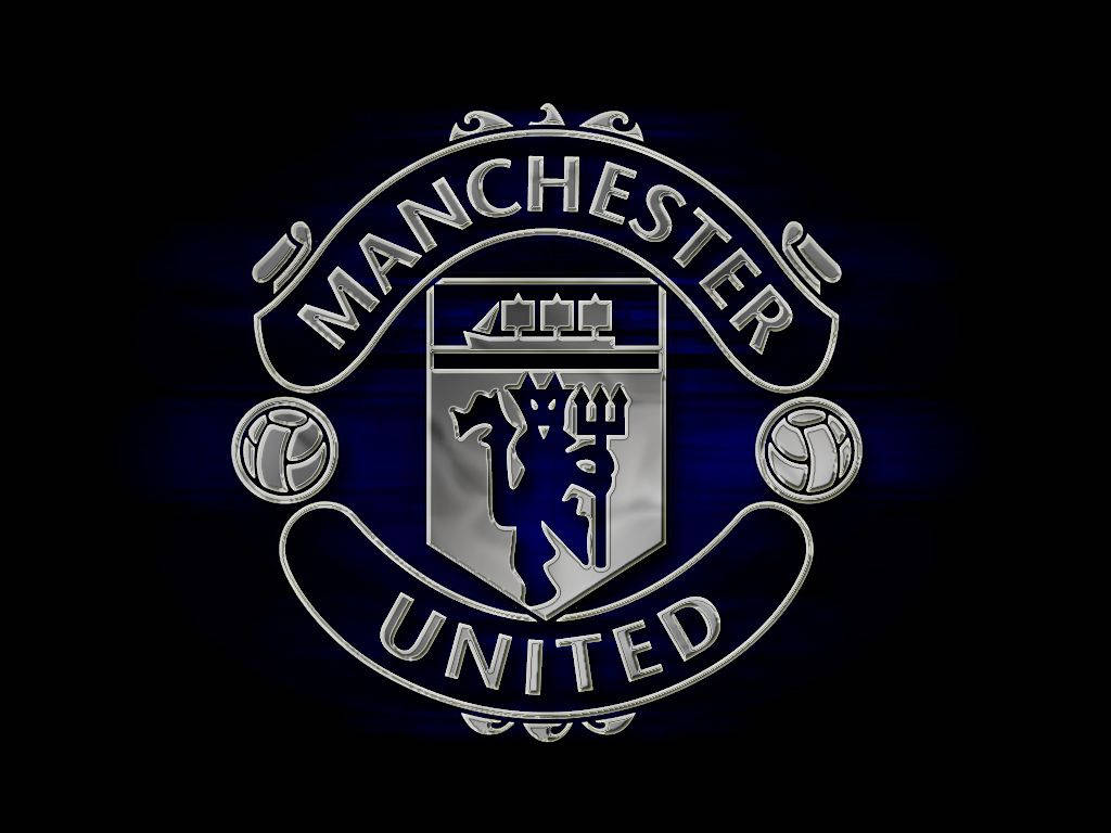 1024x768 Download Manchester United Football Club Emblem In Red And White. Wallpaper
