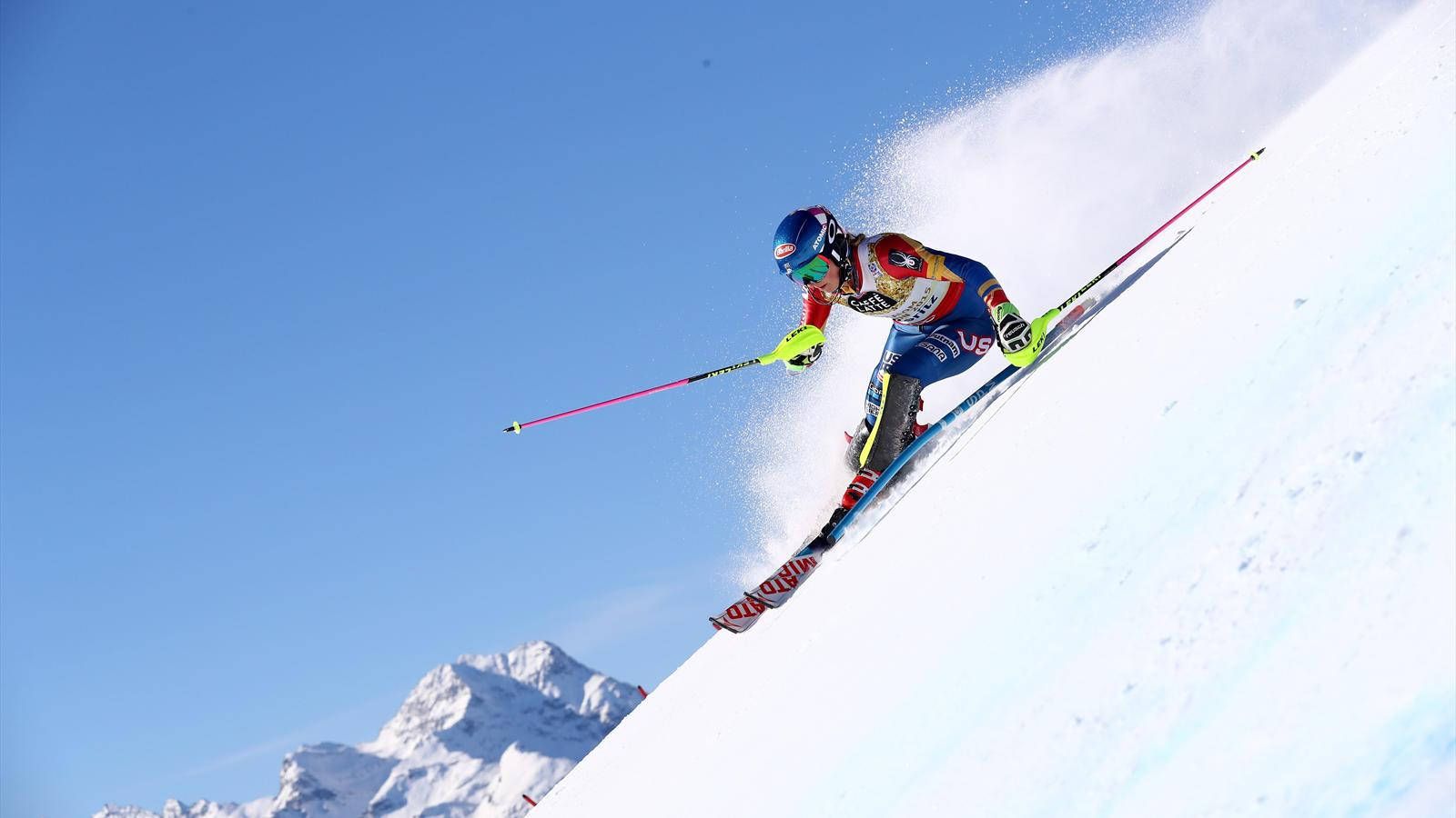 1600x900 Download Mikaela Shiffrin Alpine Skiing Sliding Wallpaper