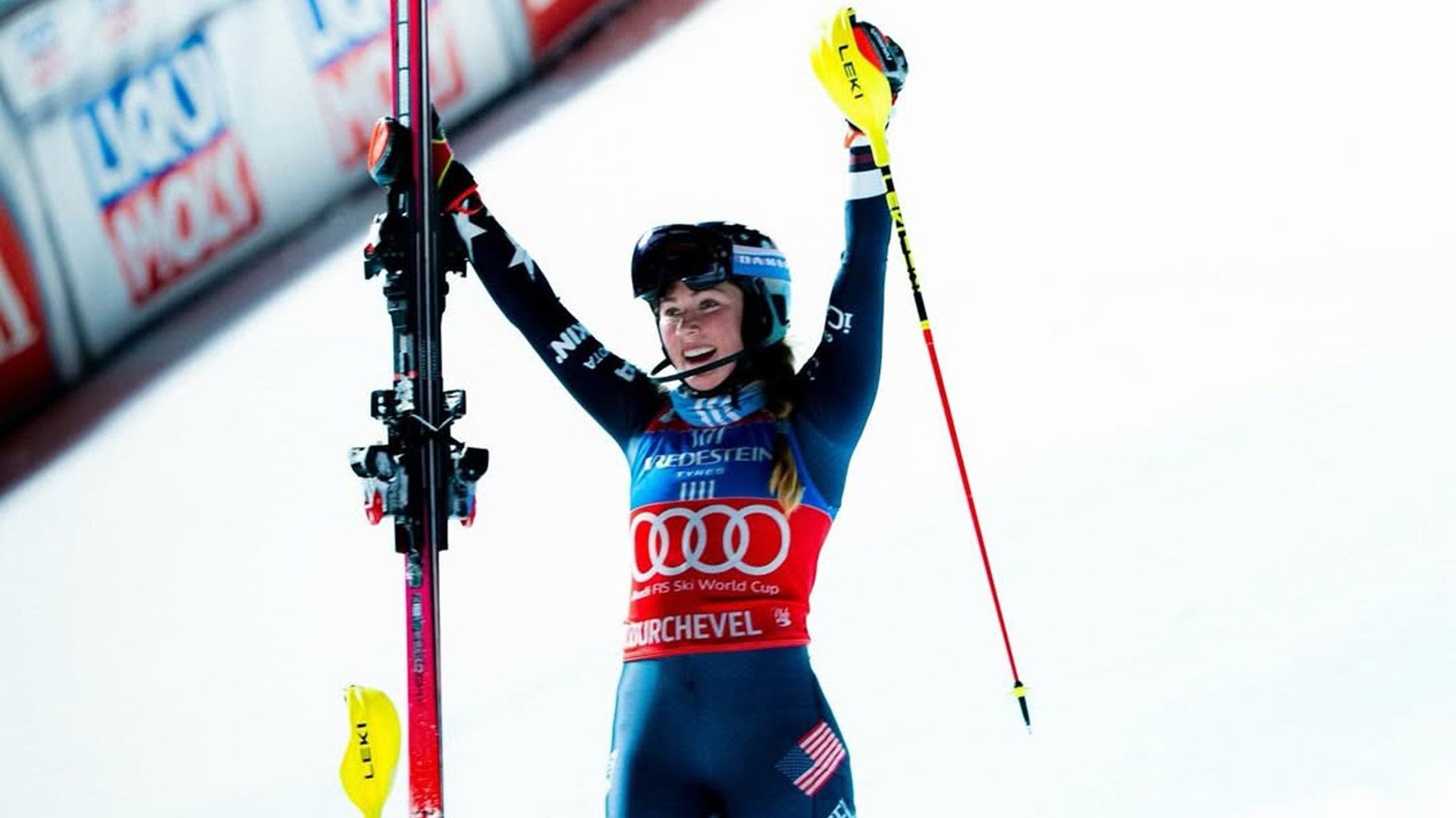1920x1080 Mikaela Shiffrin takes another World Cup night slalom win, extending her record as the most successful World Cup skier of all time